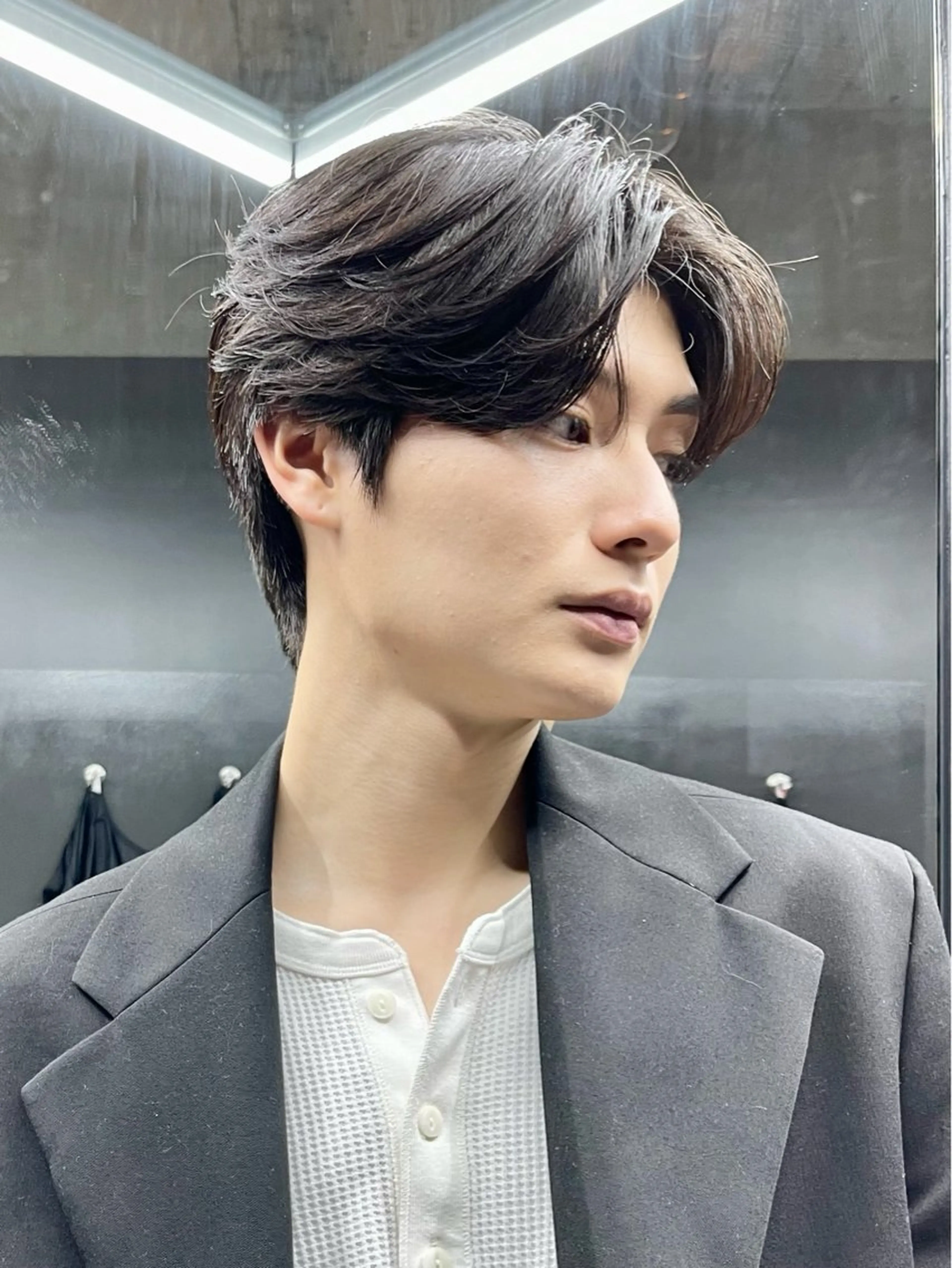 ミディアム メンズ カット ヘアカラー トリートメント 曲がる縮毛矯正 メンズ特化/鈴木美璃のヘアスタイル