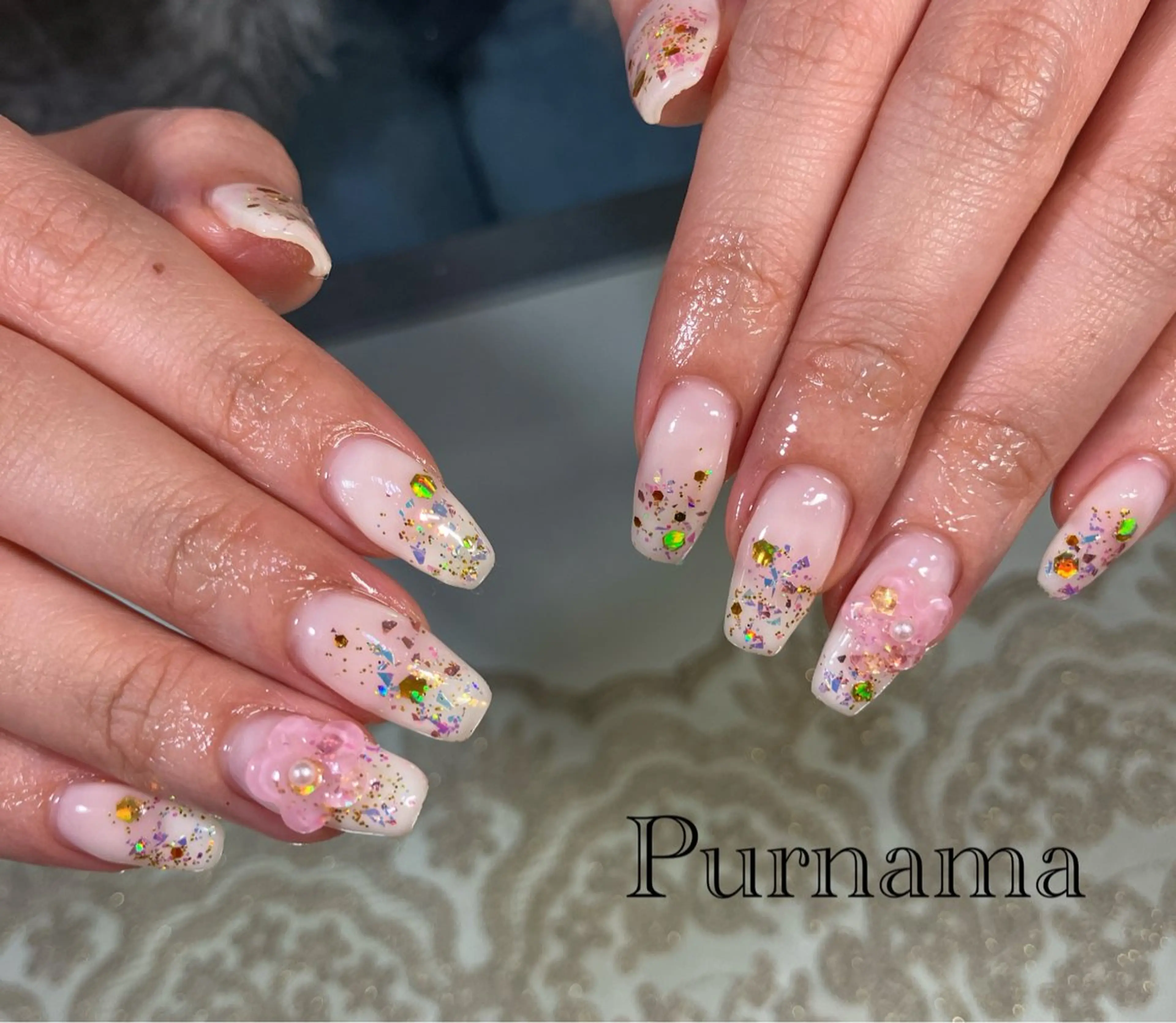 ネイル Purnama(ﾌﾟﾙﾅﾓ)所属・Purnama あきのネイルデザイン