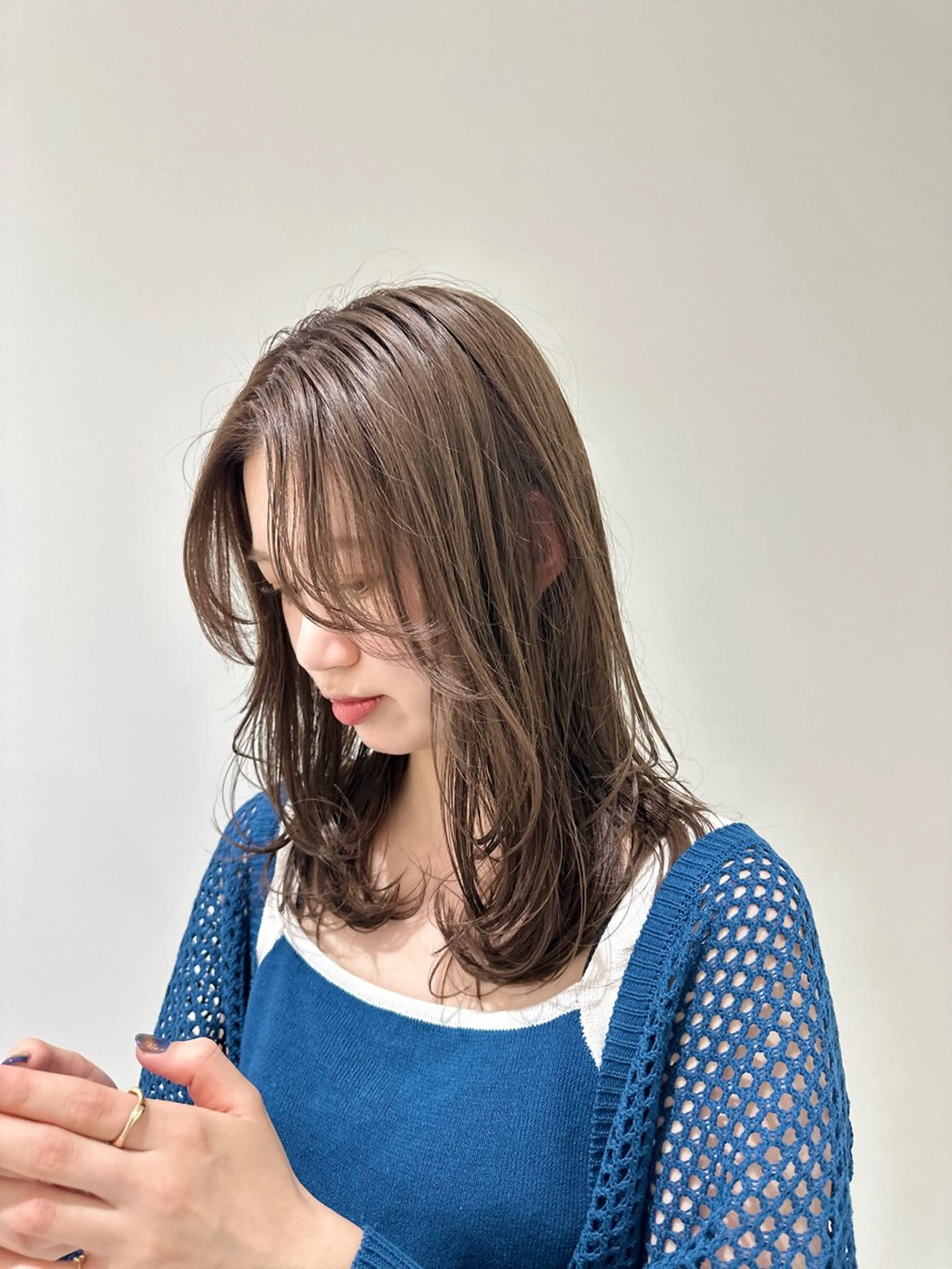 カラー ベージュカラー 透明感カラー ミルクティーベージュ カット TRUNS所属・こうた/髪質改善 ストレート/ヘアケアのヘアスタイル