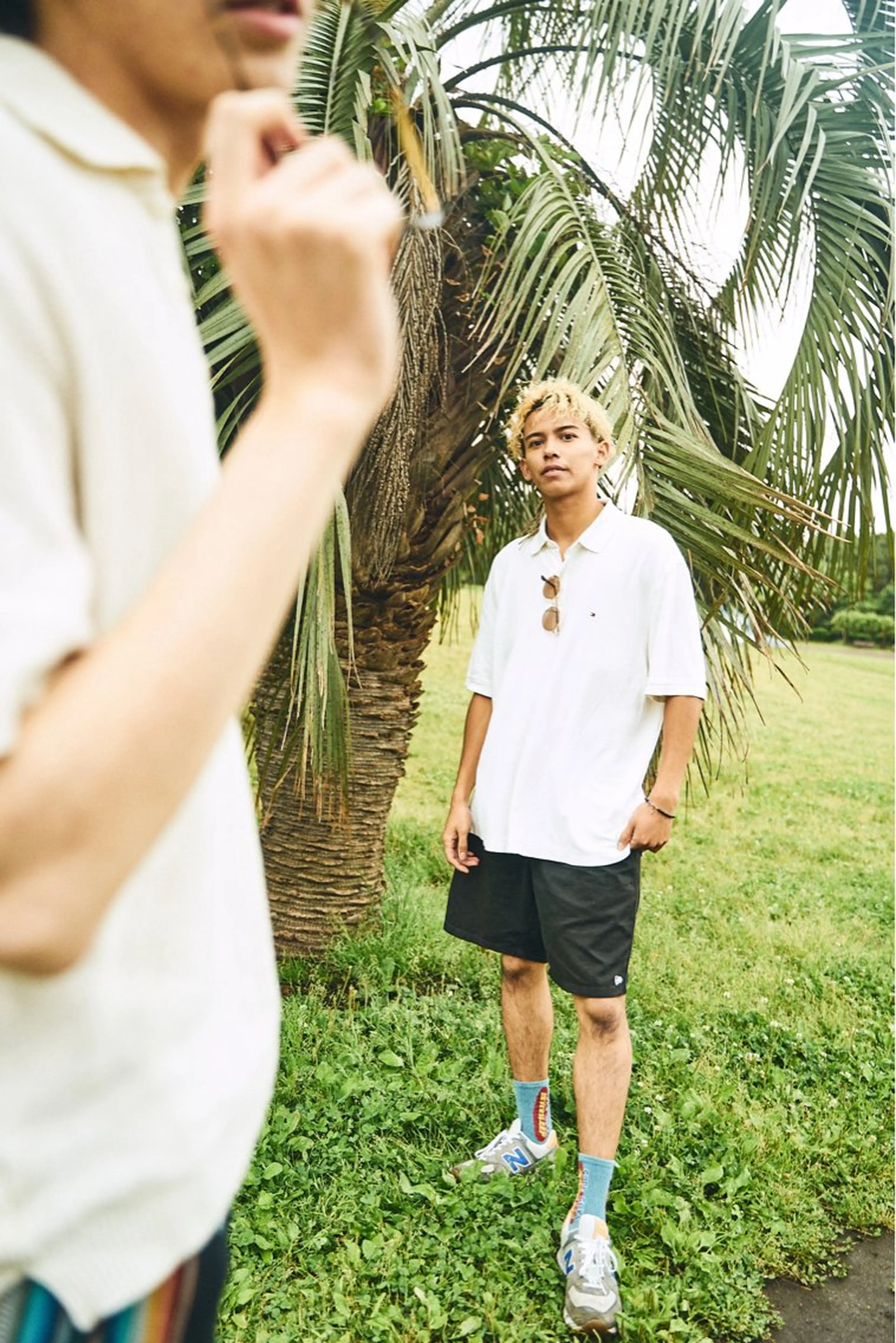 ショート カラー パーマ メンズ スキンフェード/パー マ/須田陸斗のヘアスタイル