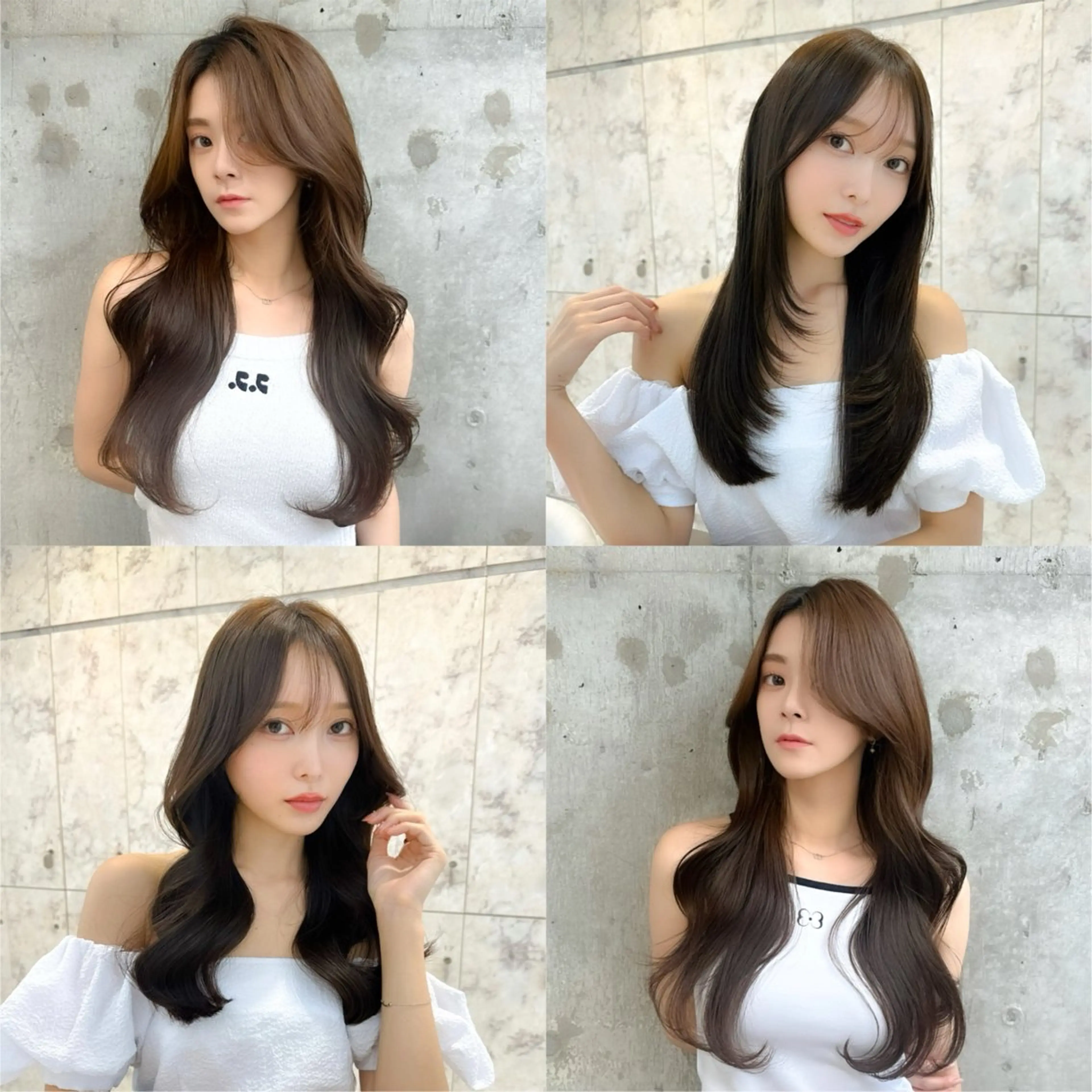 ロング カラー 透明感カラー レイヤーカット カット ヘアカラー トリートメント ヘッドスパ 髪質改善/韓国ヘア レイヤー/新宿/ロミのヘアスタイル