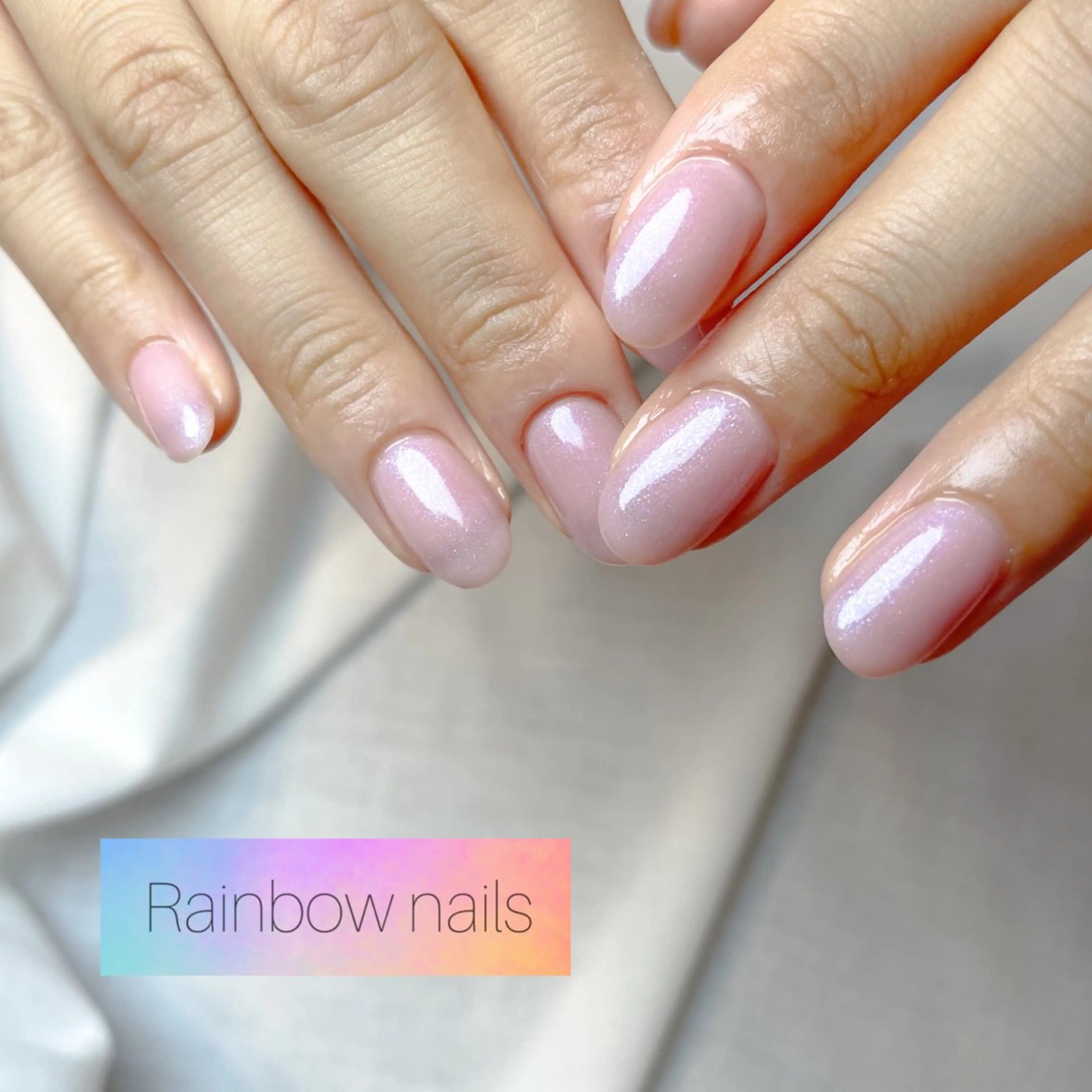 ネイル ハンドネイル Rainbow nailsくろちゃんのネイルデザイン