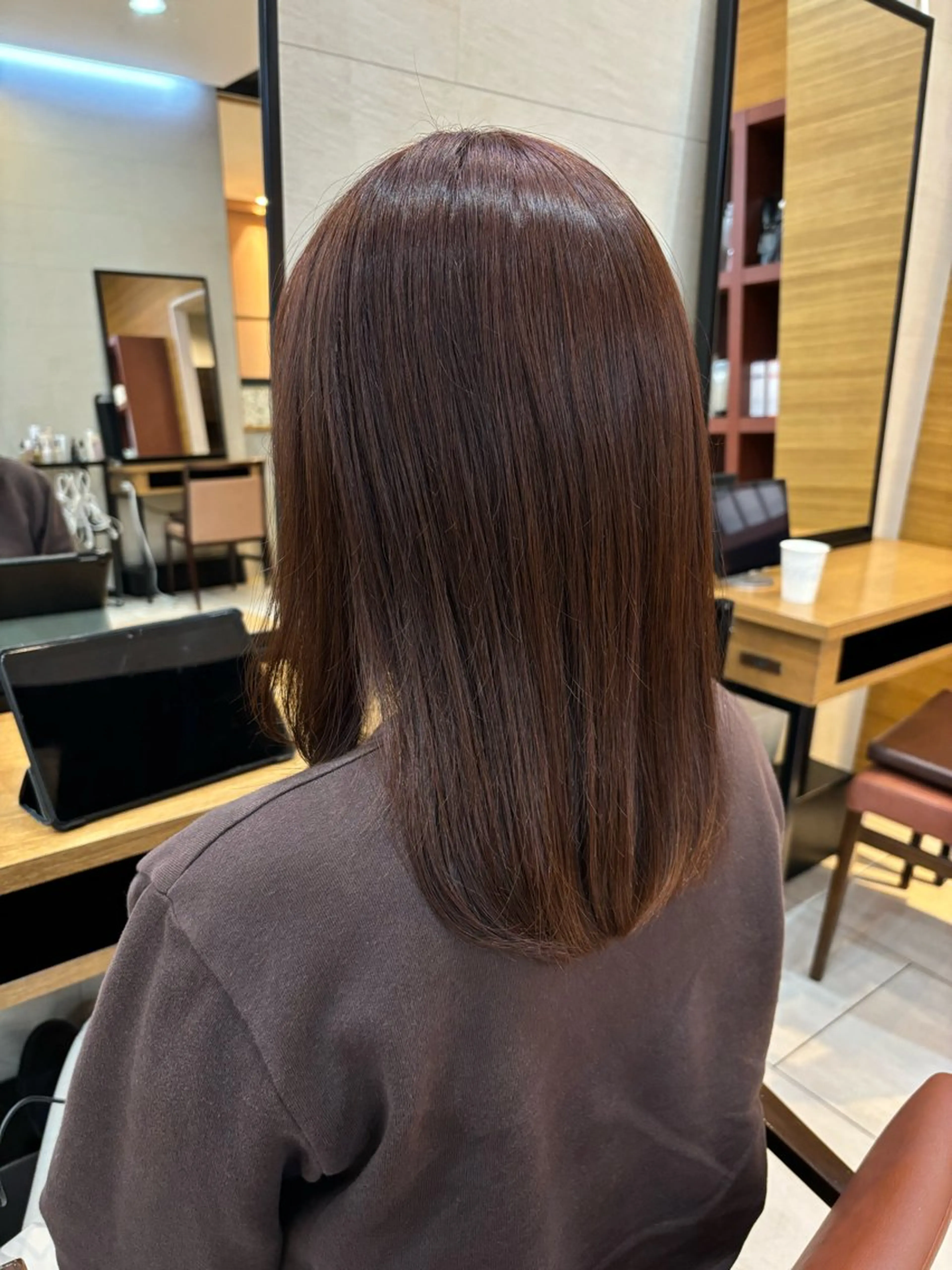 カラー ブラウンカラー ボブ/ミディアム 親しみやすさ/さくらのヘアスタイル