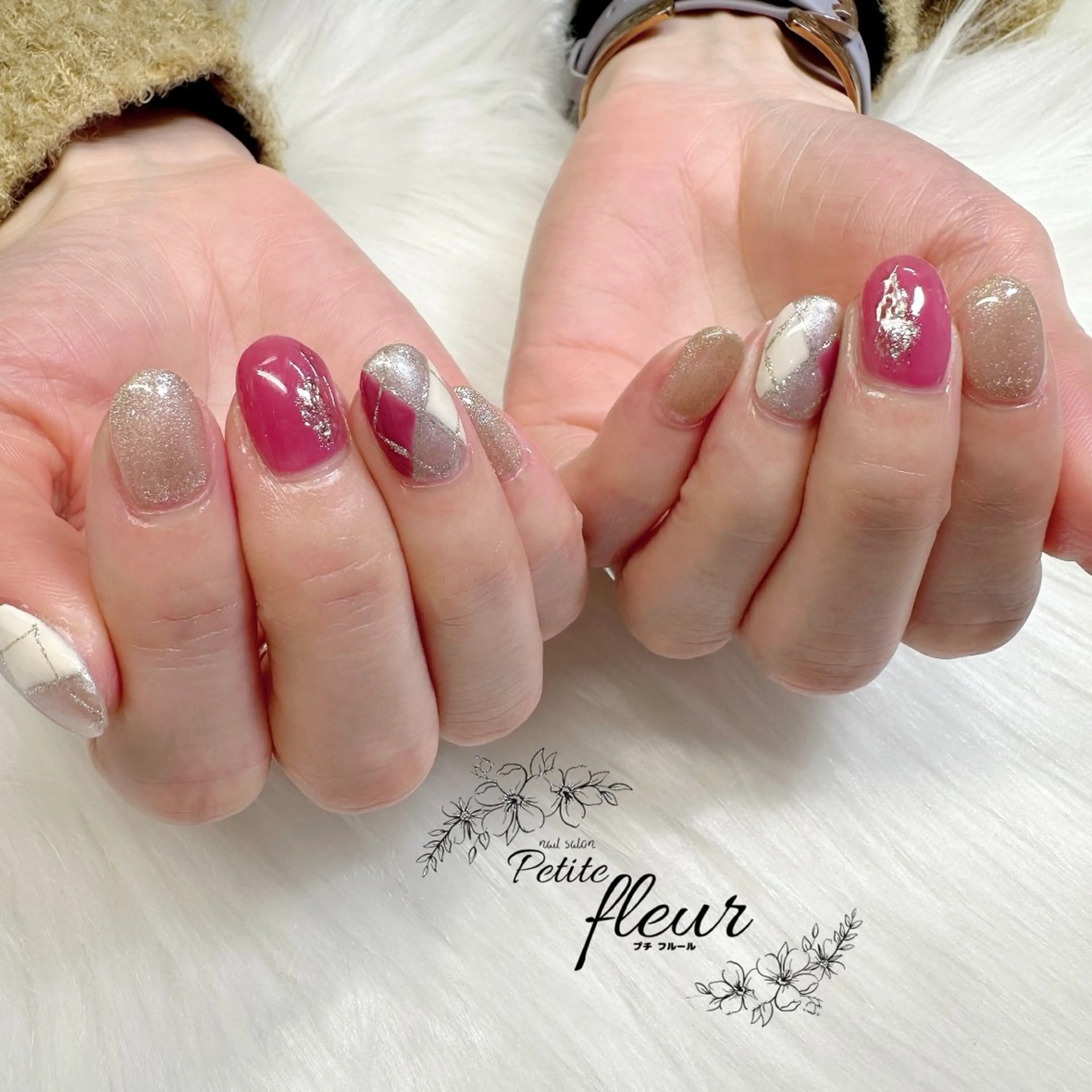 ネイル 持ち込み ❁⃘*。Petite fleur❁⃘*りさのネイルデザイン