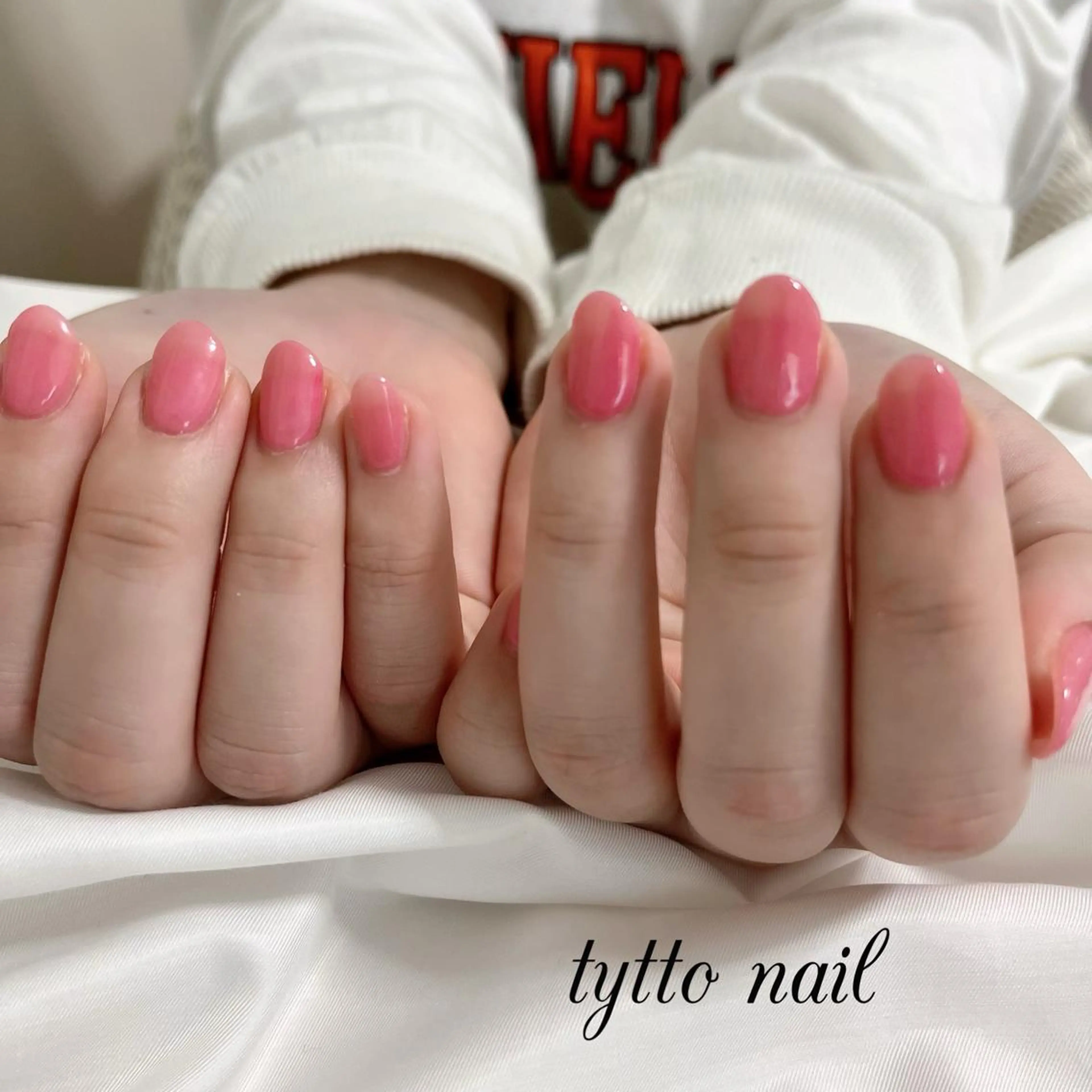 ネイル オフィスネイル ワンカラーネイル ピンク シンプルネイル 春ネイル ハンドネイル tytto nail ❤︎‪‪eri‪‪のネイルデザイン