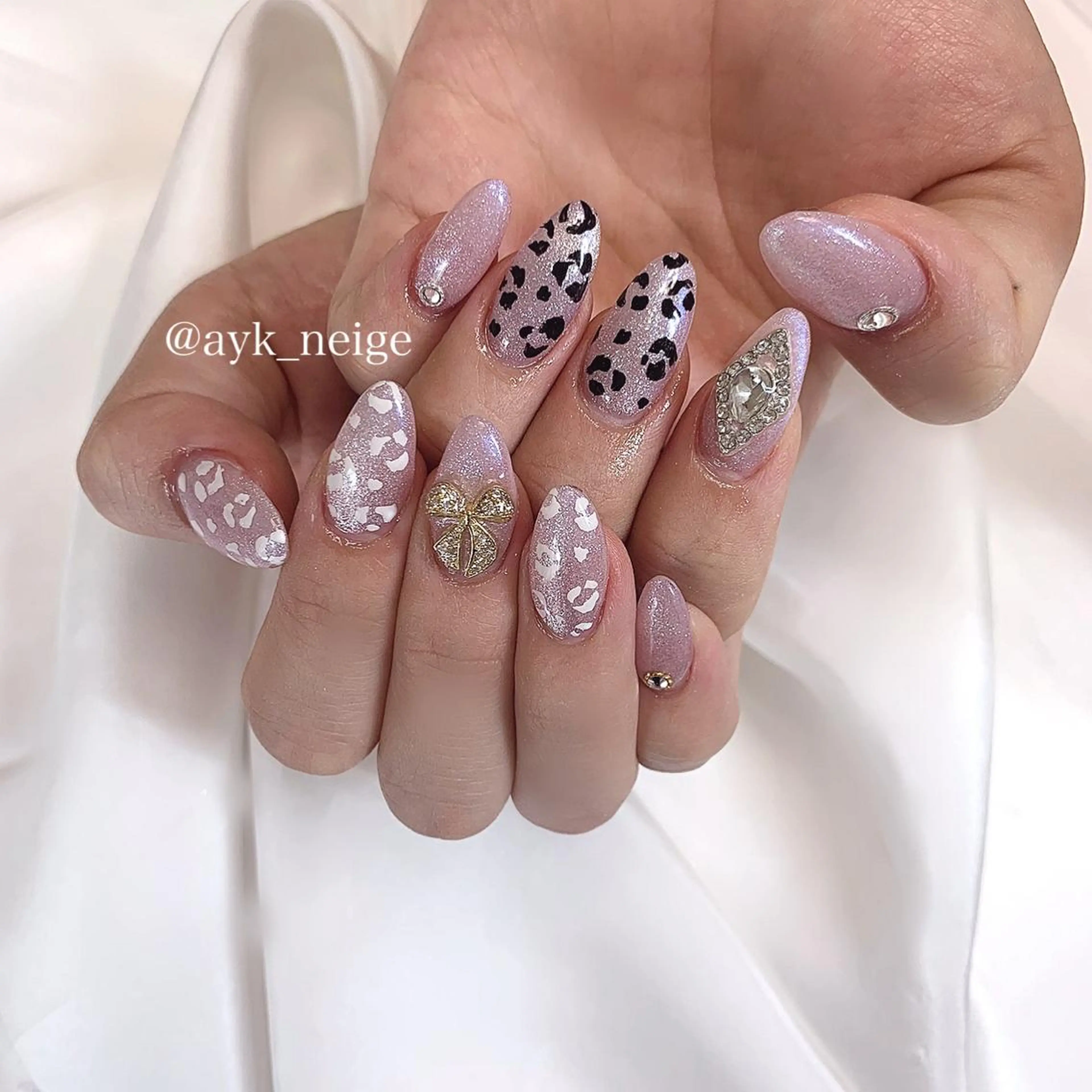 ネイル フットネイル ハート 韓国ネイル 冬ネイル n'eige nail所属・大谷 綾香のネイルデザイン