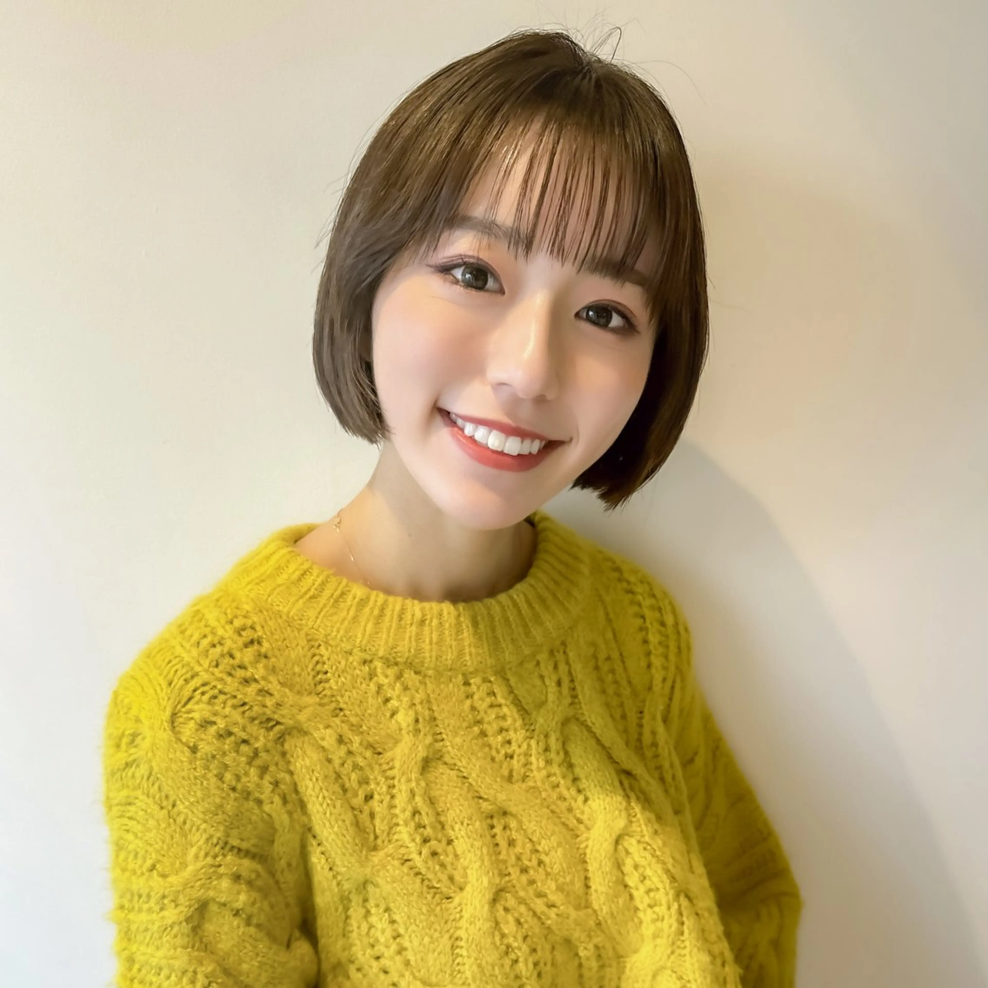 ショート レイヤー/韓国/ボブ 縮毛矯正/畠中ケントのヘアスタイル