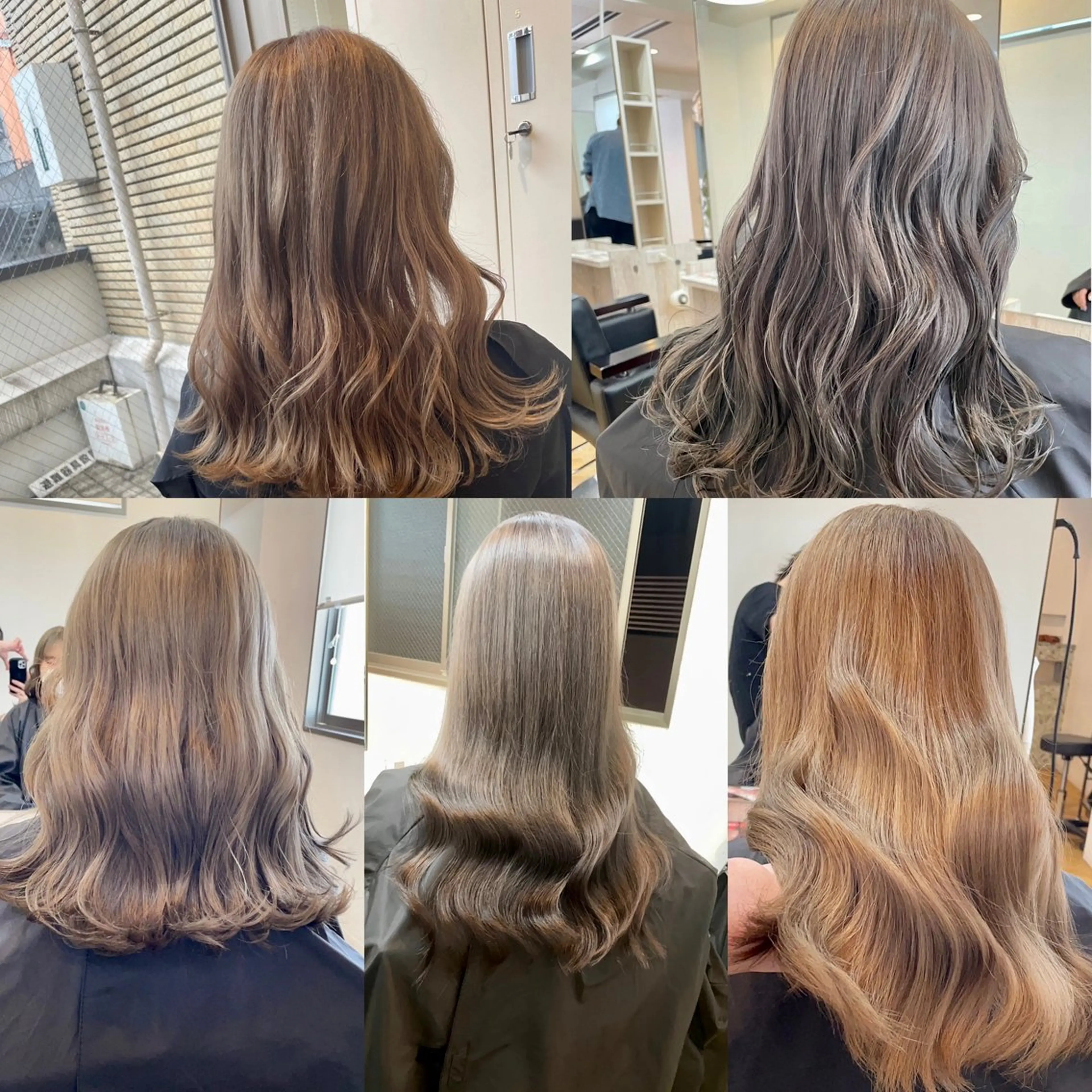 ロング カット ヘアカラー トリートメント ハイトーン髪質改善 家中貴典のヘアスタイル