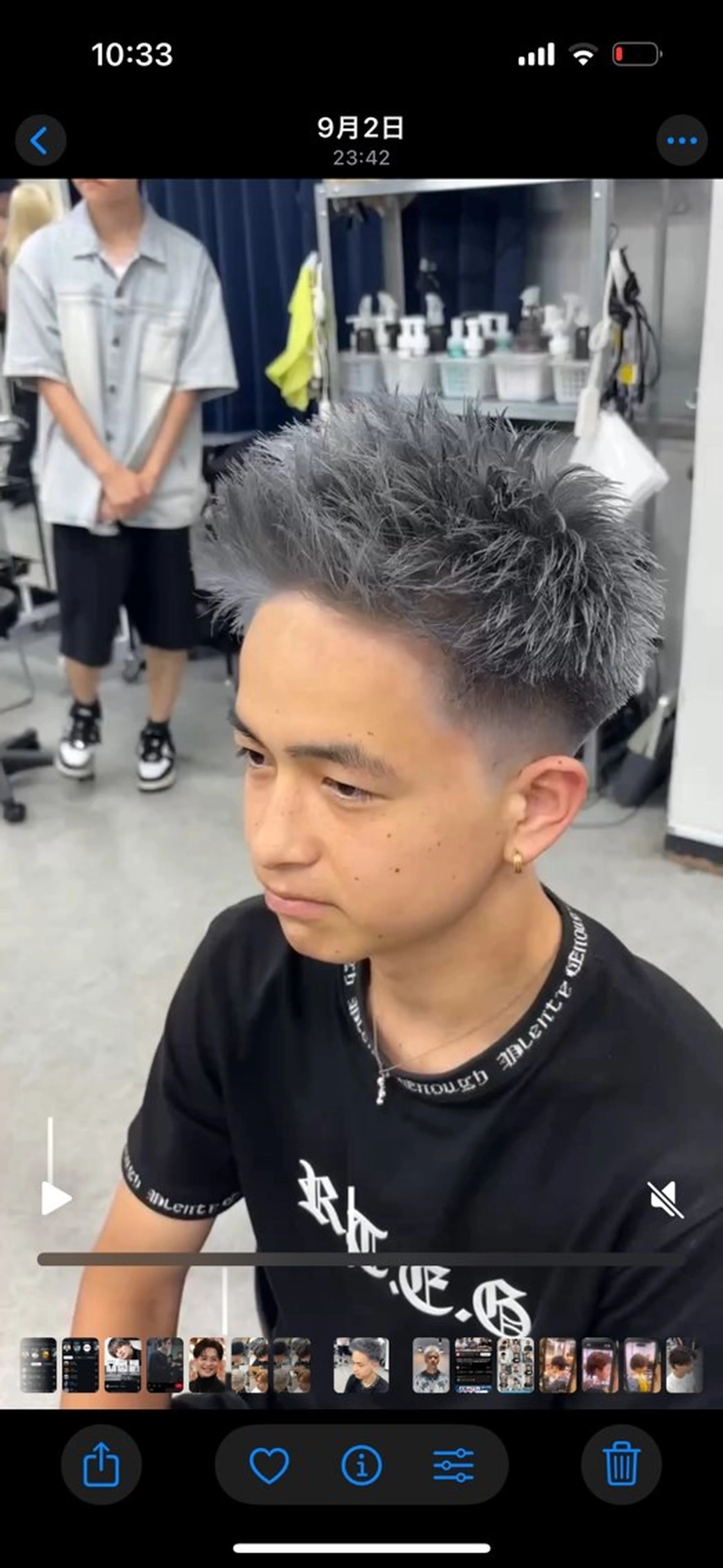 ショート カラー パーマ シルバー ホワイトシルバー トレンド🔥メンズ 特化⚡️網野裕希のヘアスタイル