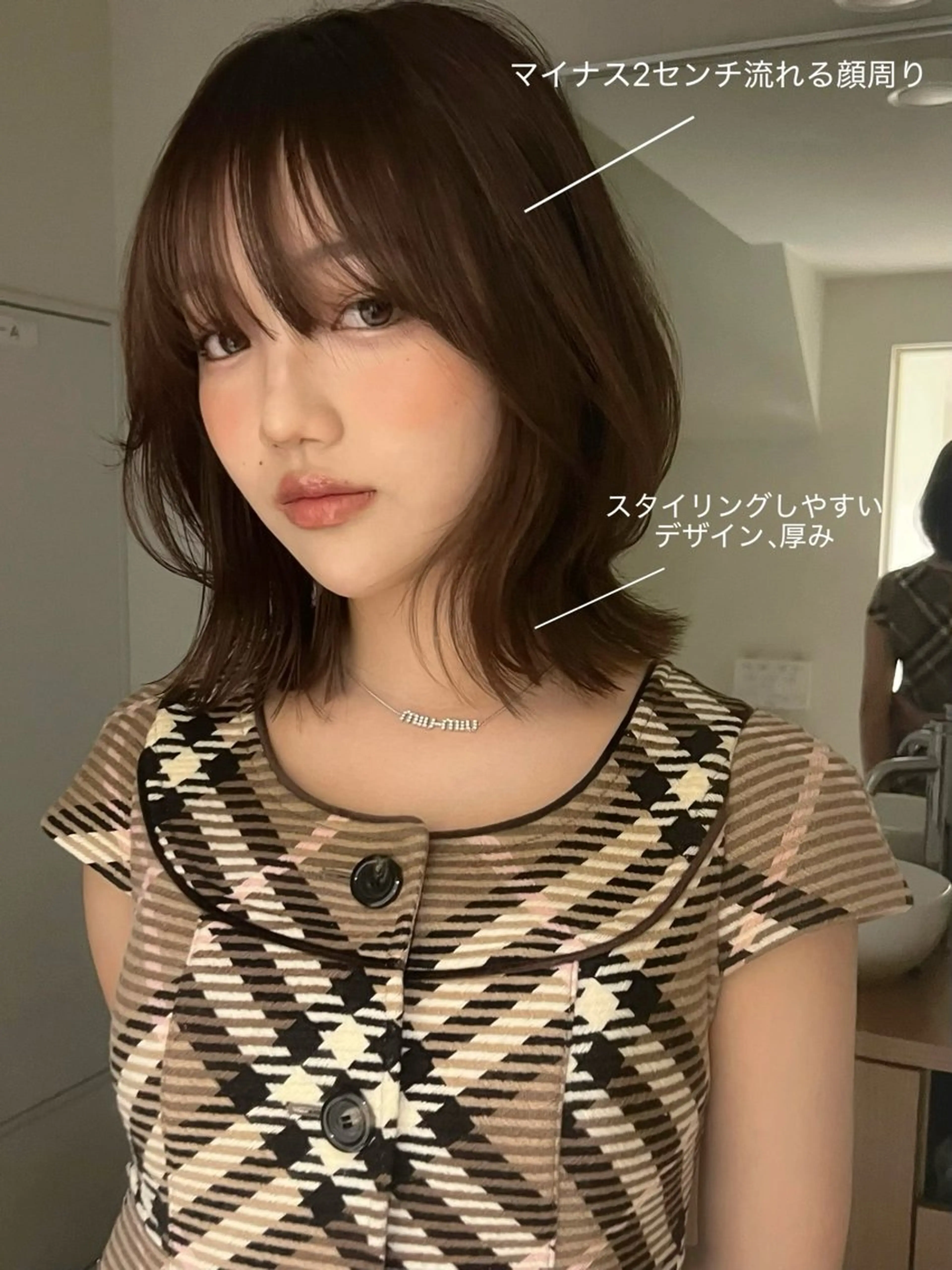 ショート 顔周りカット 小顔カット 小顔ボブ jilblanカホのヘアスタイル