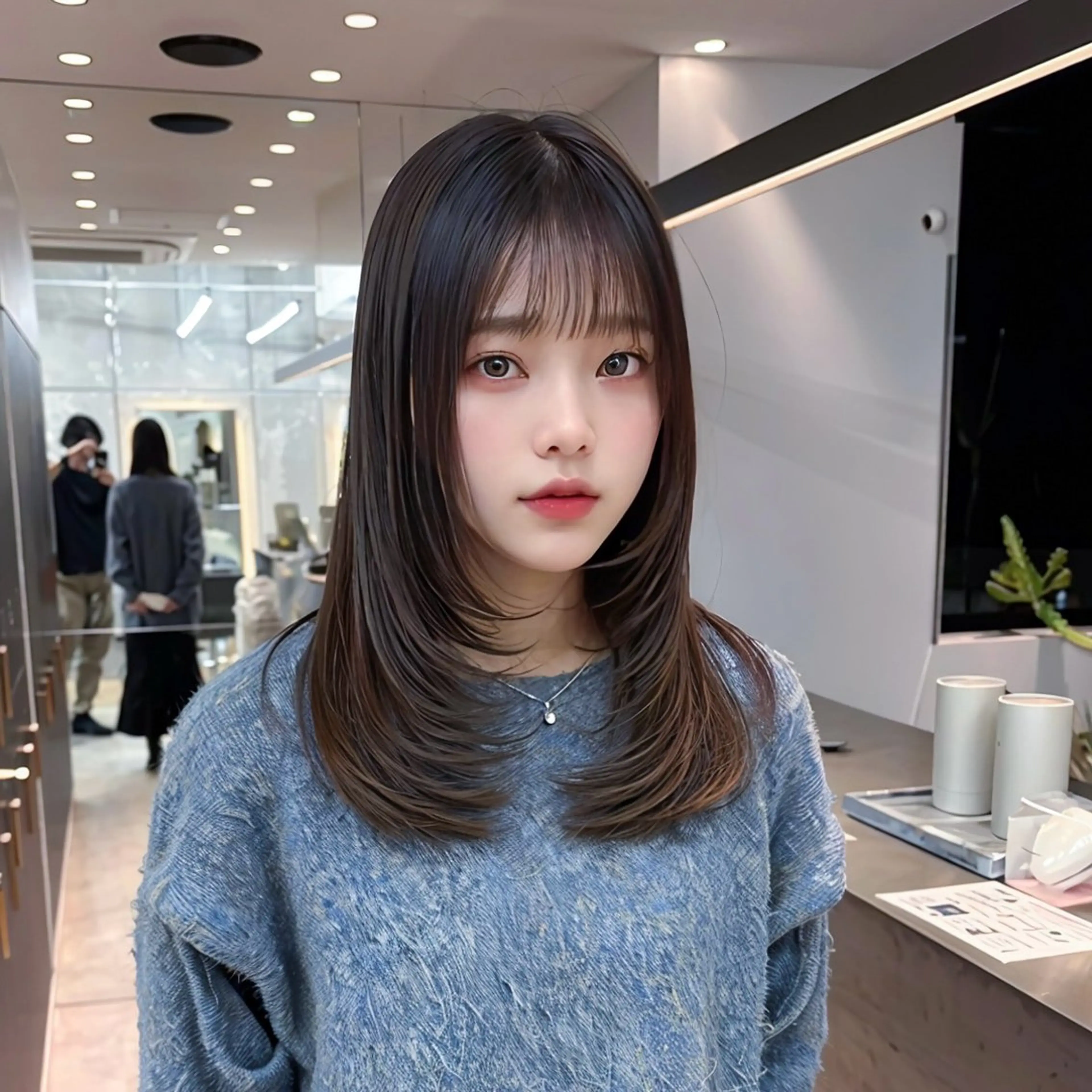 ミディアム カット ヘアカラー トリートメント 髪質改善/縮毛矯正/ 韓国ヘア/矢野のヘアスタイル