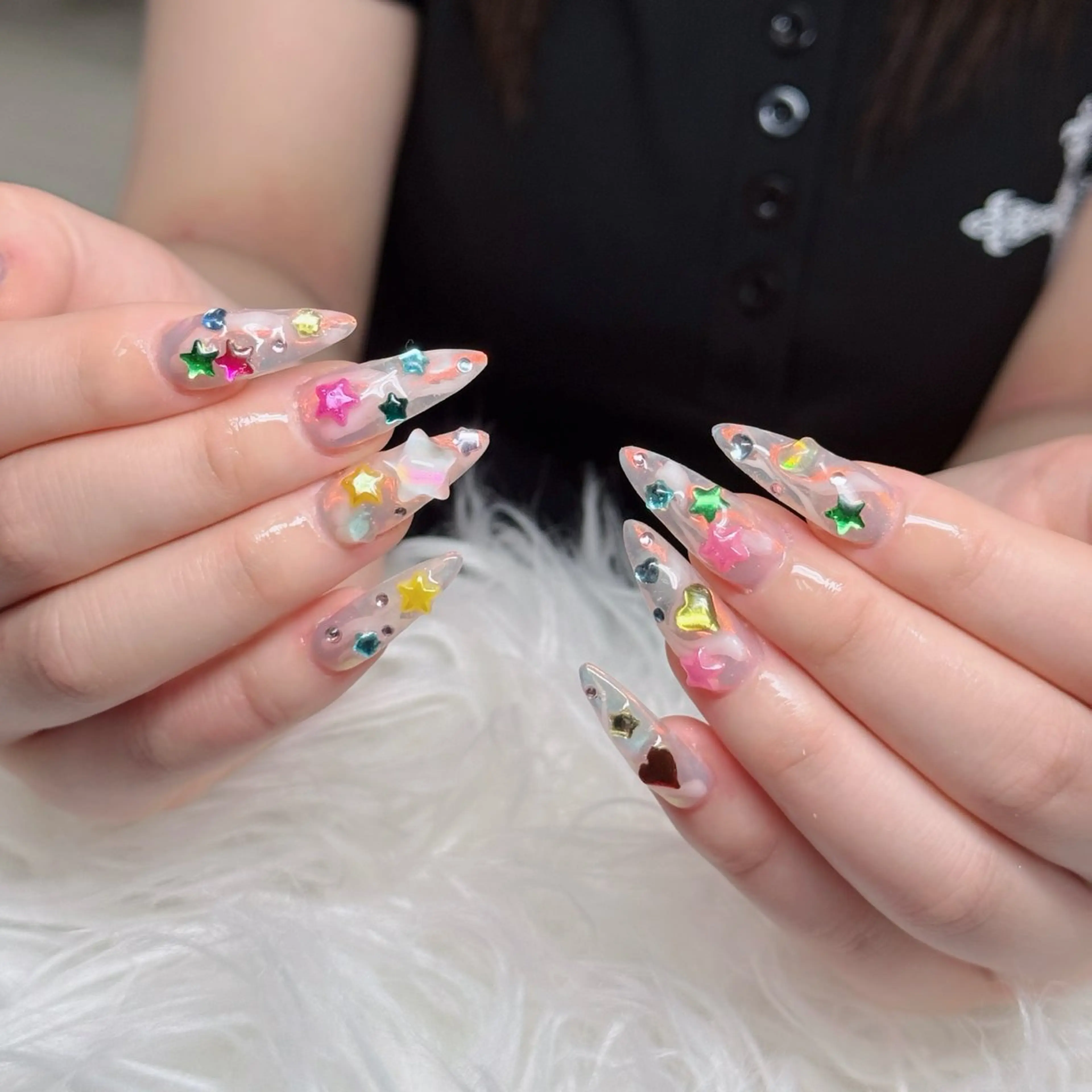 ネイル フットネイル フレンチネイル グラデーション 韓国ネイル ロングネイル ハンドネイル Hani Nail Salonのネイルデザイン