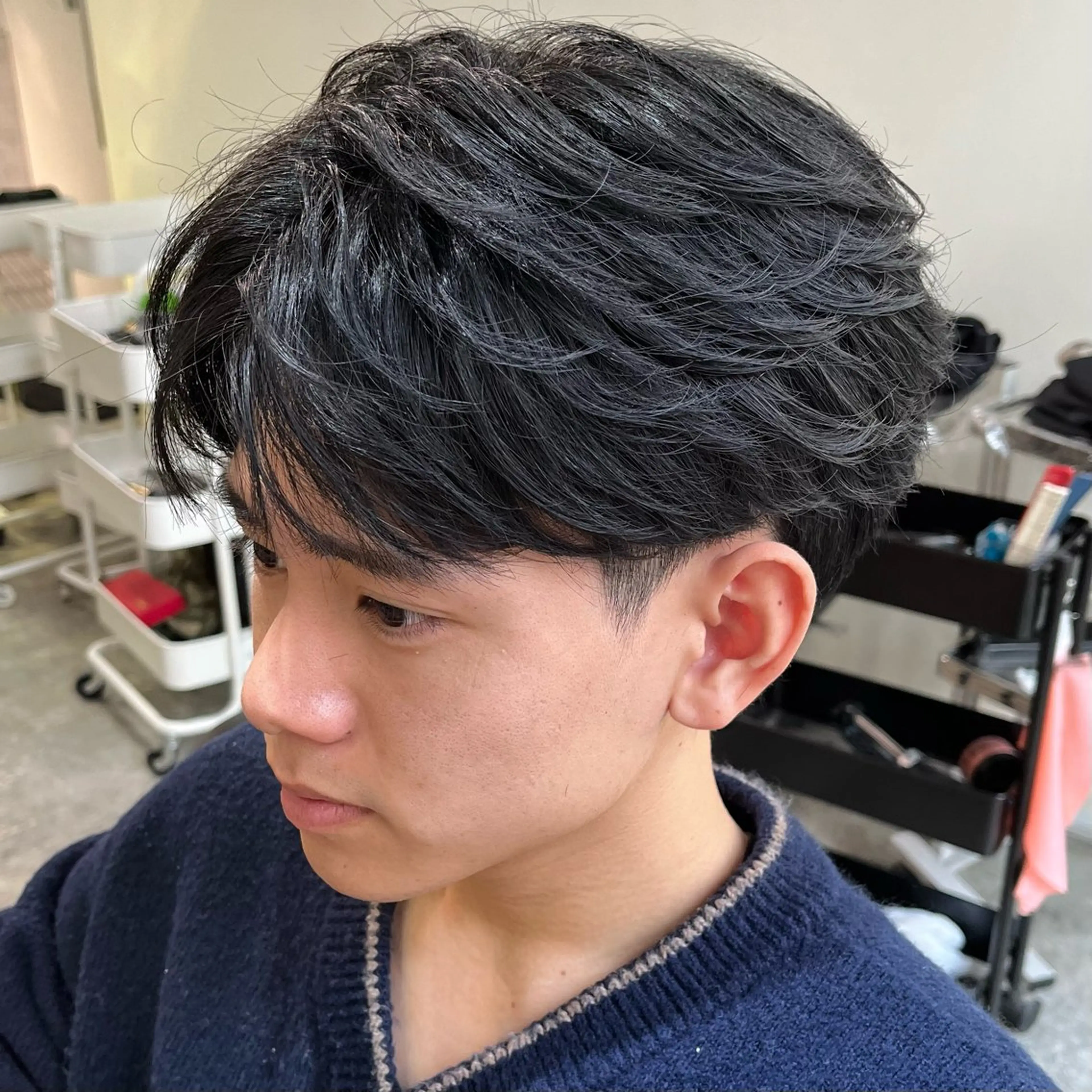 メンズ カット フェザーパーマ🌙 毛流れ yuzukiのヘアスタイル