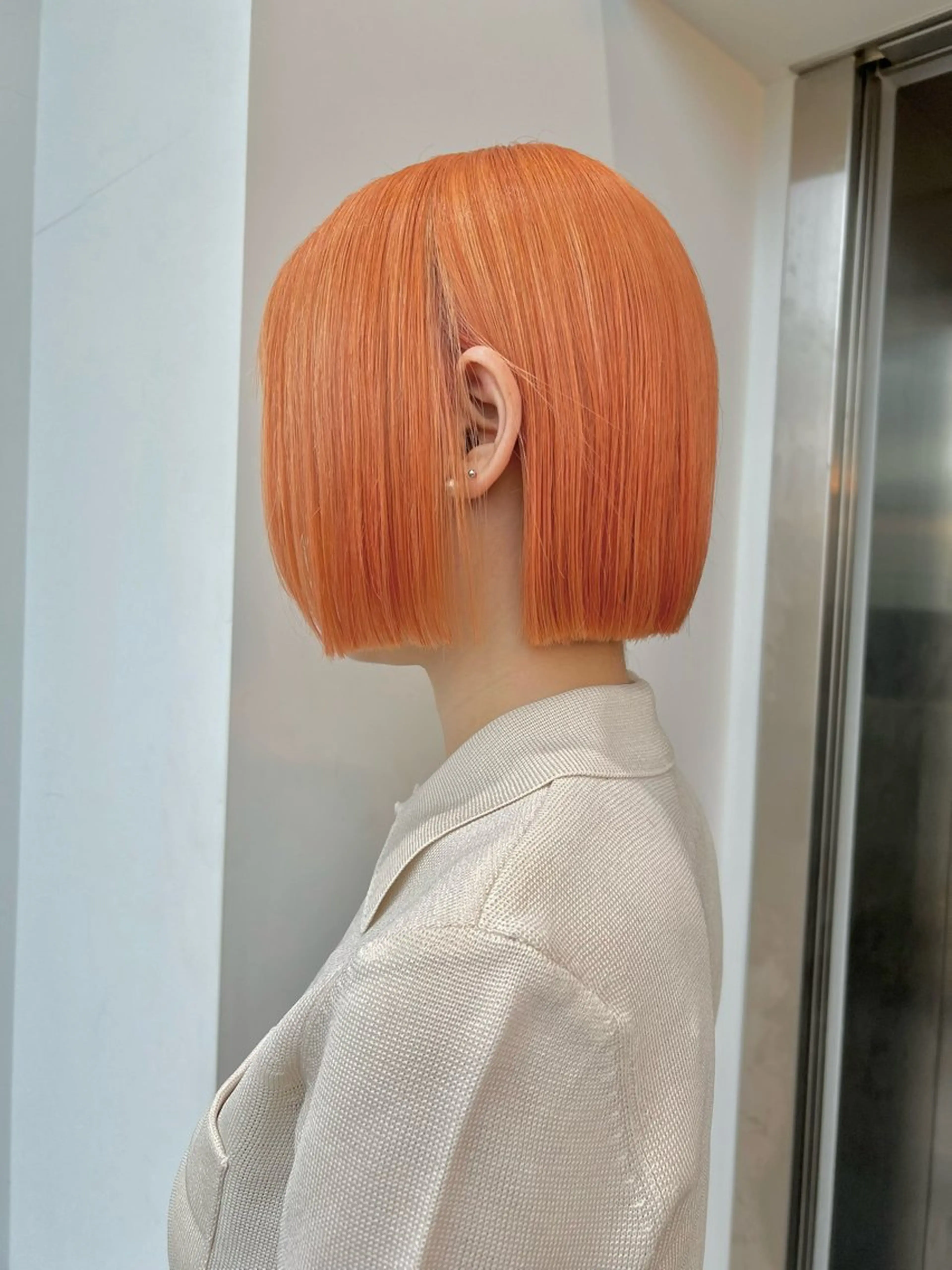 ミディアム カラー ブリーチ オレンジ カット ヘアカラー トリートメント 髪質改善/ボブ/ ハイトーン❣️yuiのヘアスタイル