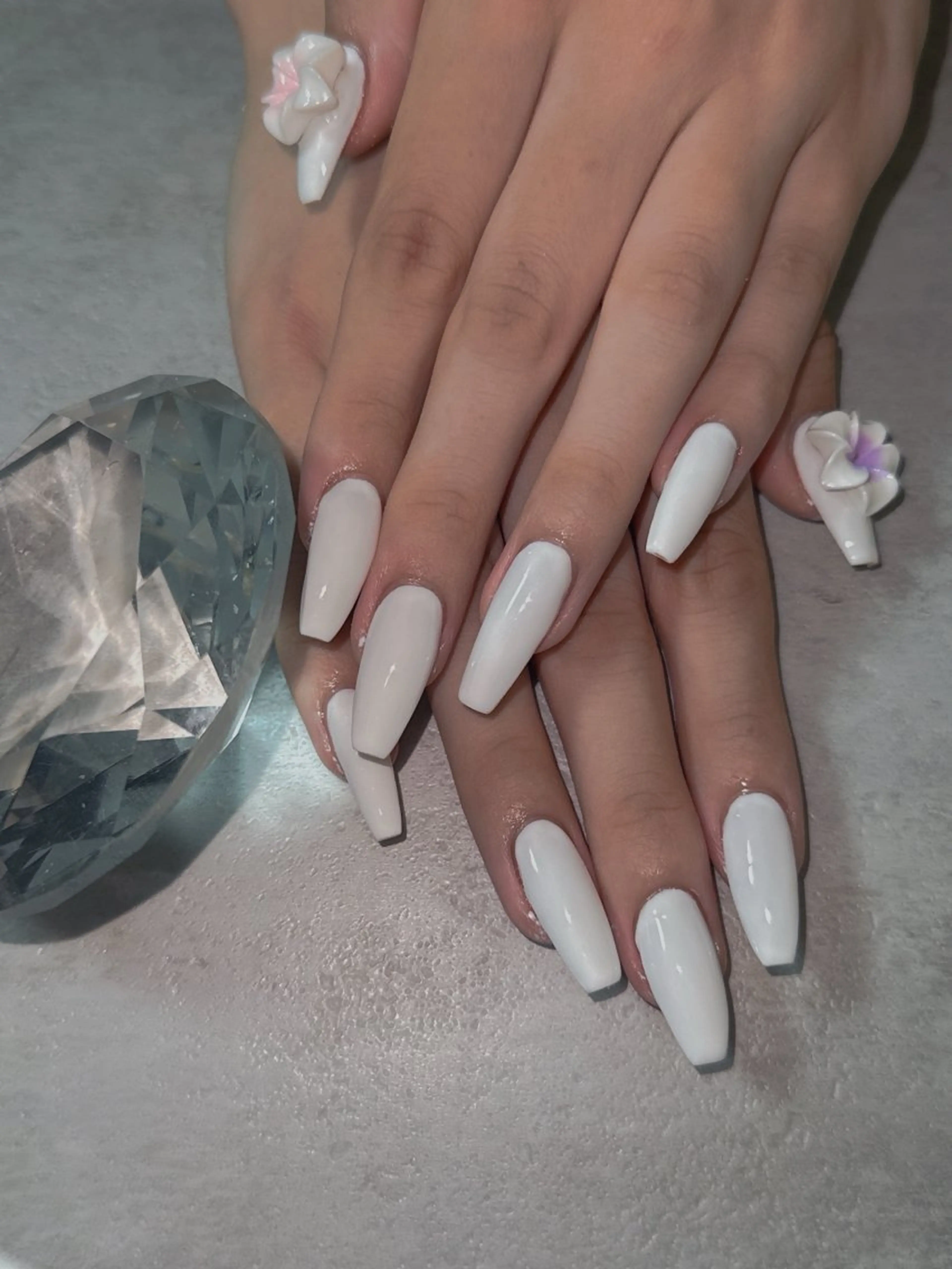 チップ長さだし/ワンカラー🩵オフ有りの写真