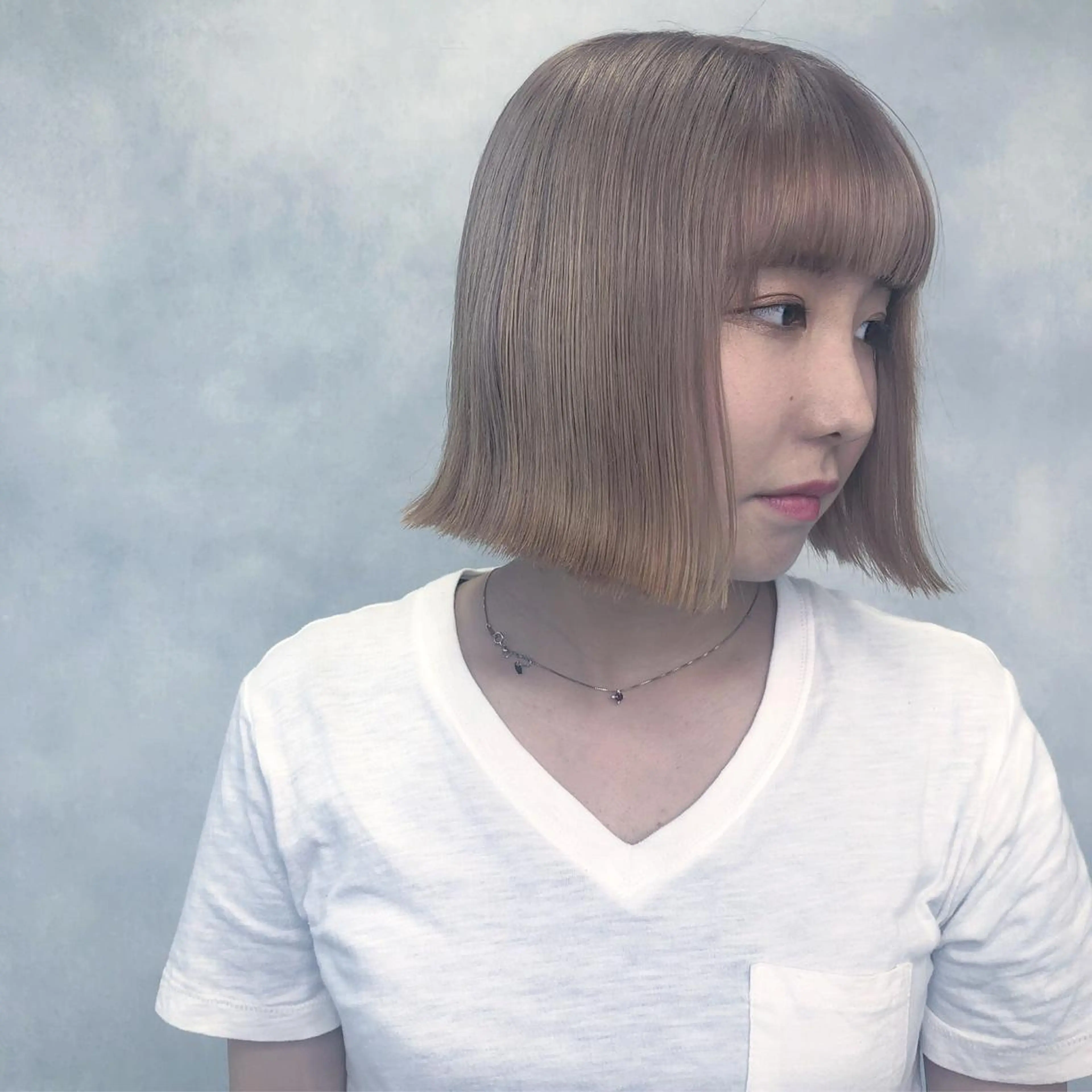 ミディアム カラー 透明感カラー ハイトーンカラー ORIKA 美容室のヘアスタイル