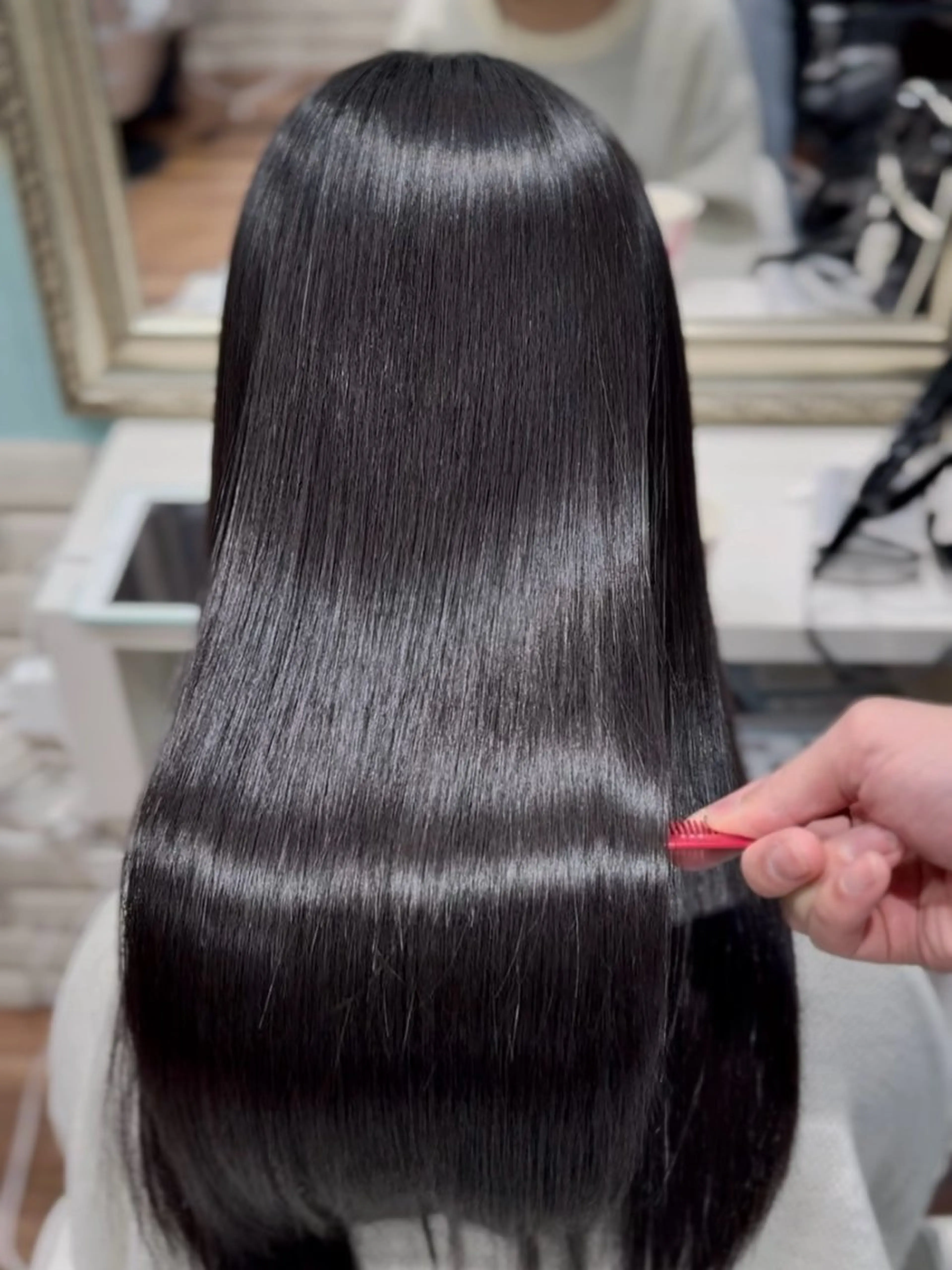 セミロング パーマ くせ毛 縮毛矯正 Ruset所属・ハイトーン/ボブ特化 /美髪矯正/SOMAのヘアスタイル