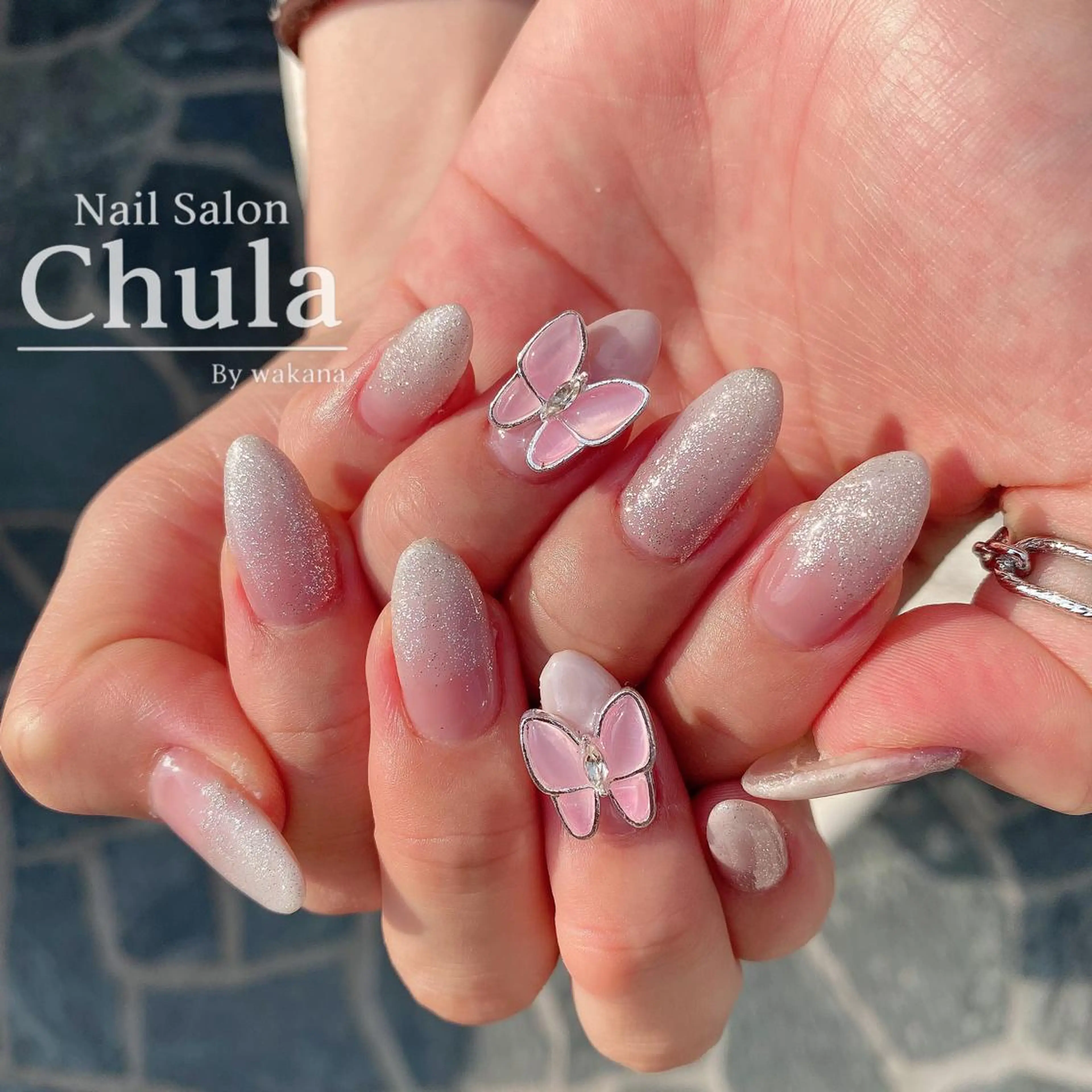 ネイル キラキラネイル オフィスネイル ハンドネイル Nailsalon Chulaのネイルデザイン