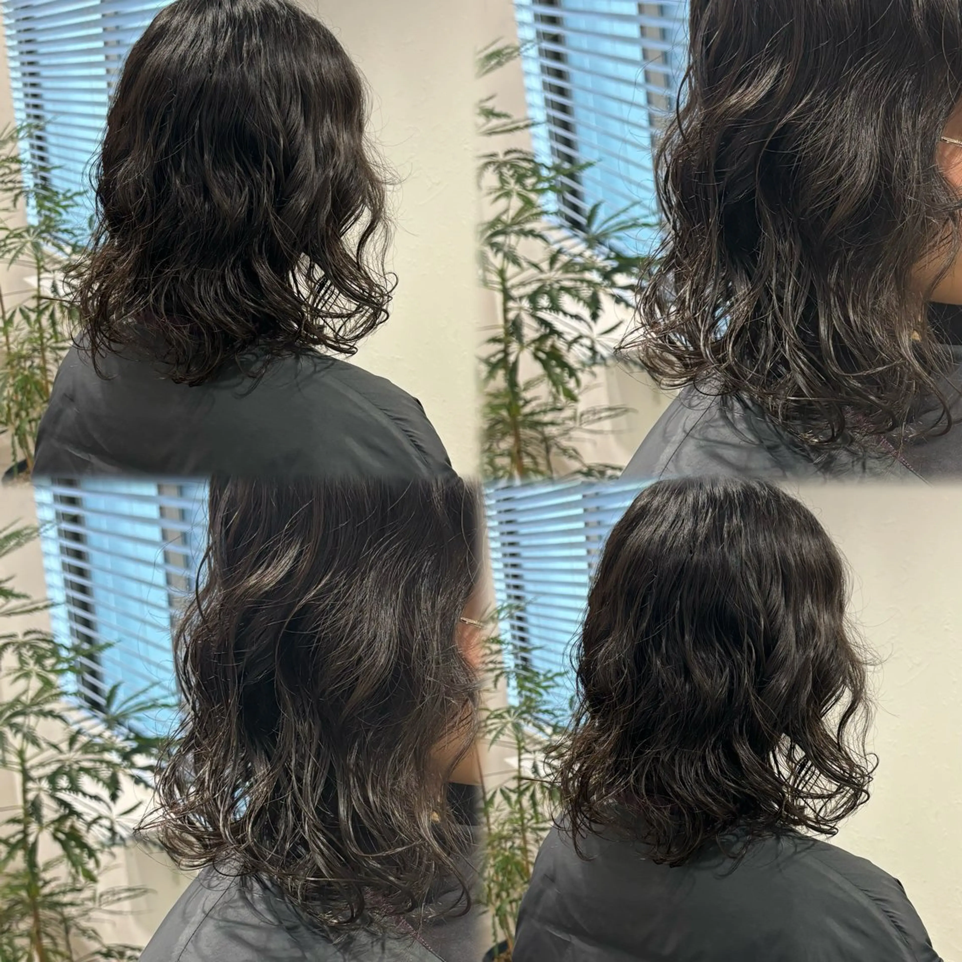 ミディアム パーマ 髪質改善ストレート /暖色カラー🎀🪞のヘアスタイル