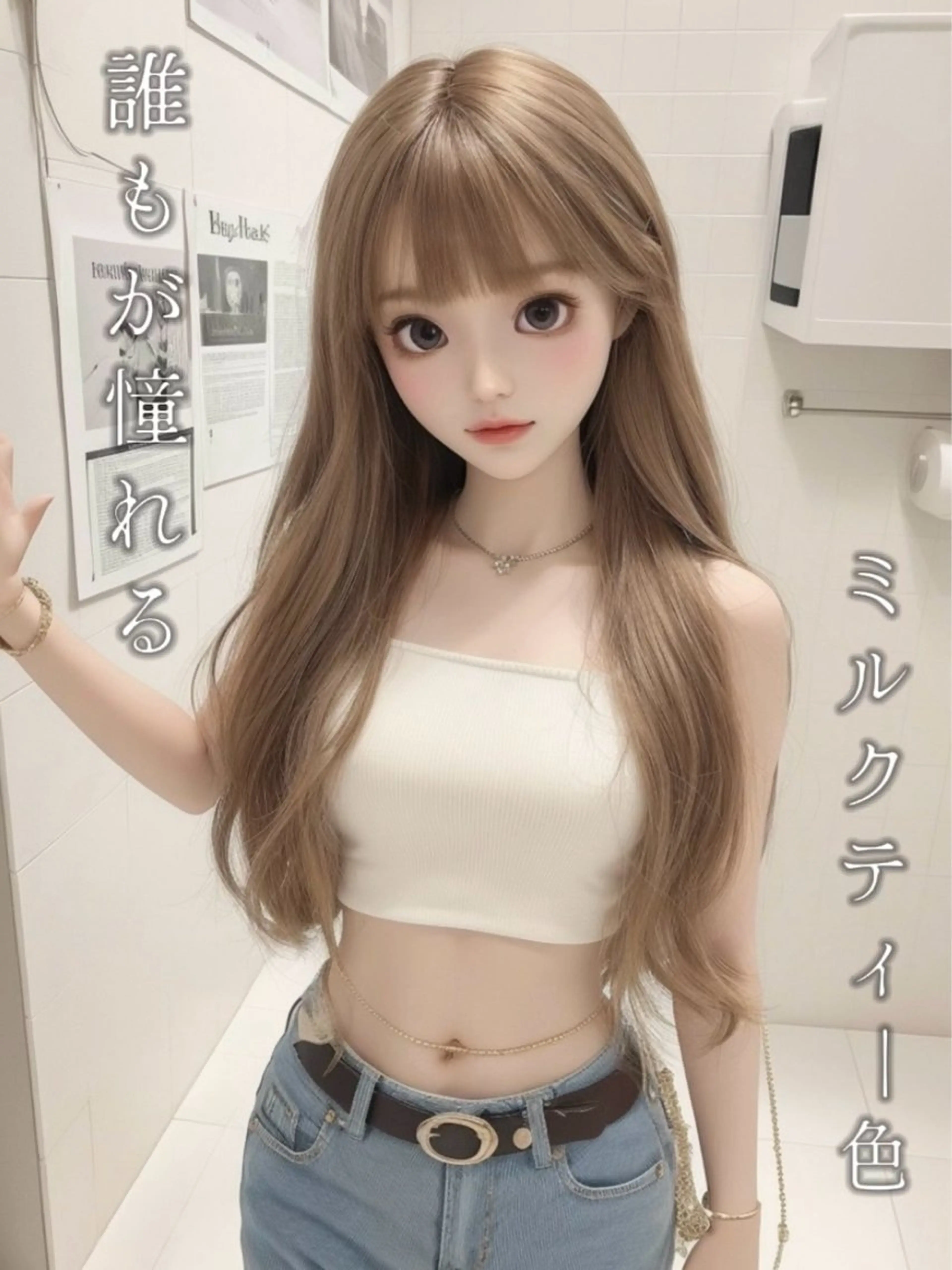 ロング カラー カット ヘアカラー MASHU韓国ヘア/ レイヤー/透明感カラのヘアスタイル