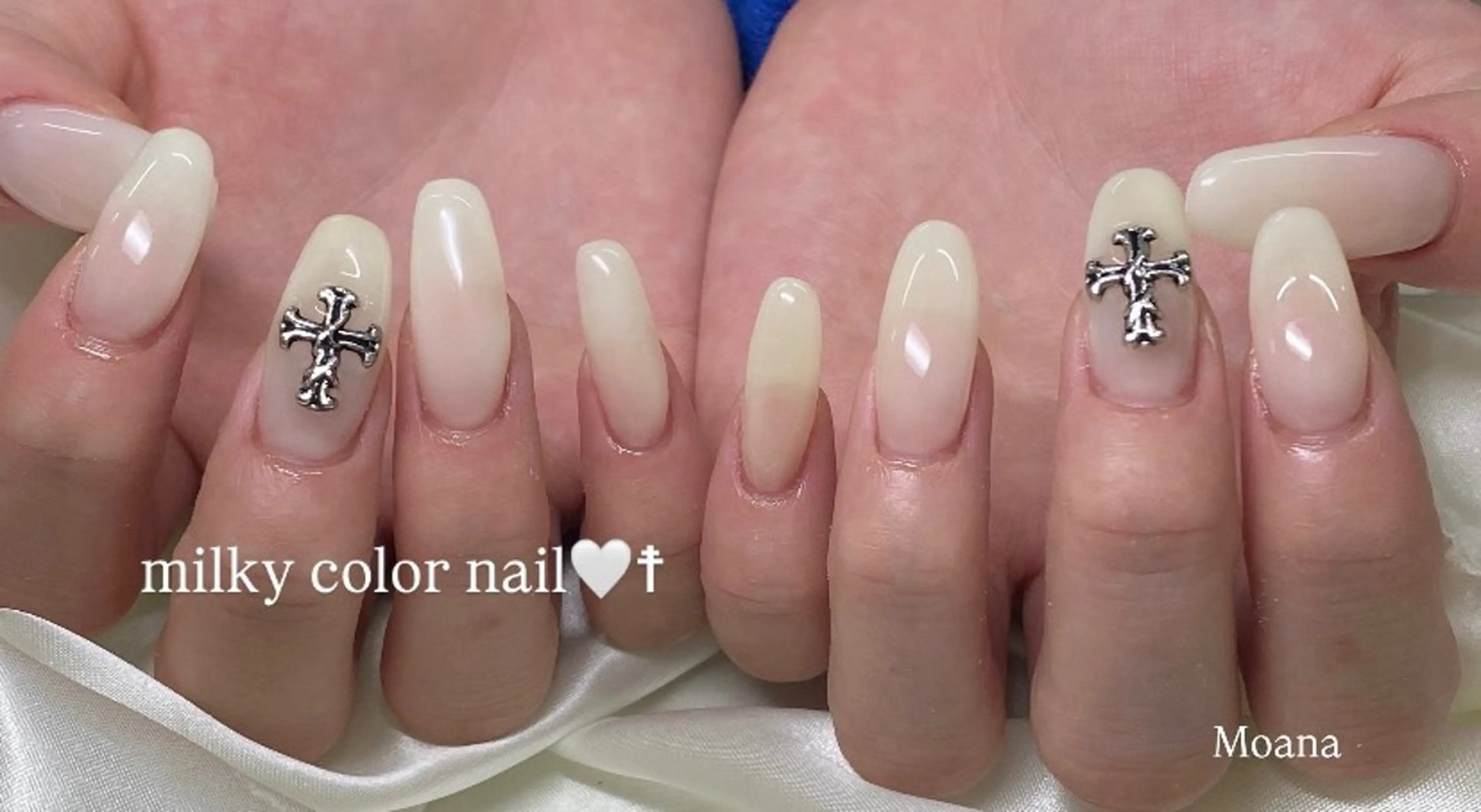 ネイル 韓国ネイル ロングネイル ワンカラーネイル 春ネイル ハンドネイル MoanaNail Manamiのネイルデザイン