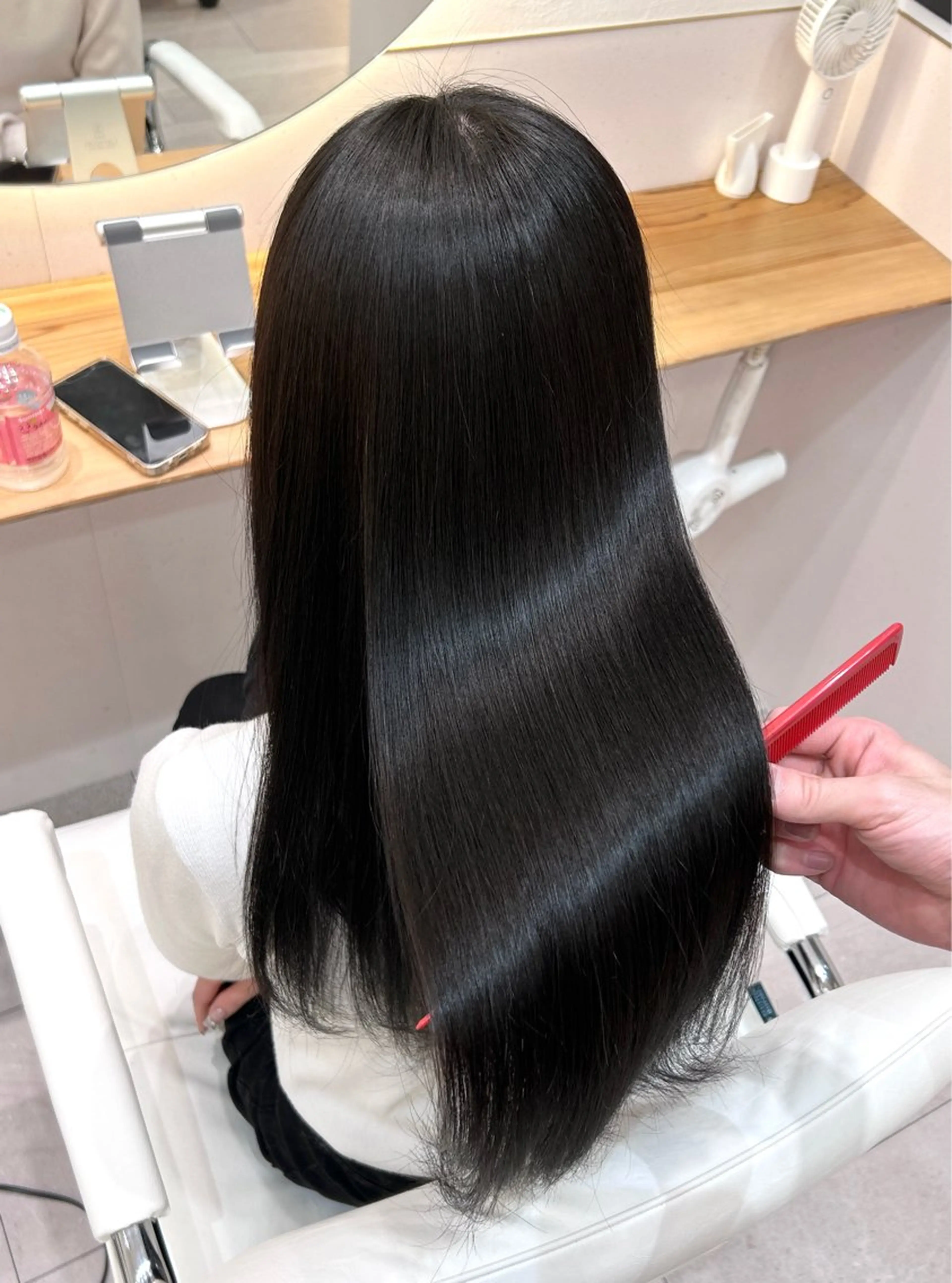 セミロング 髪質改善 縮毛矯正 トリートメント カット 縮毛矯正 ボブ/レイヤーボブ/ 髪質改善/梶川 夏季のヘアスタイル