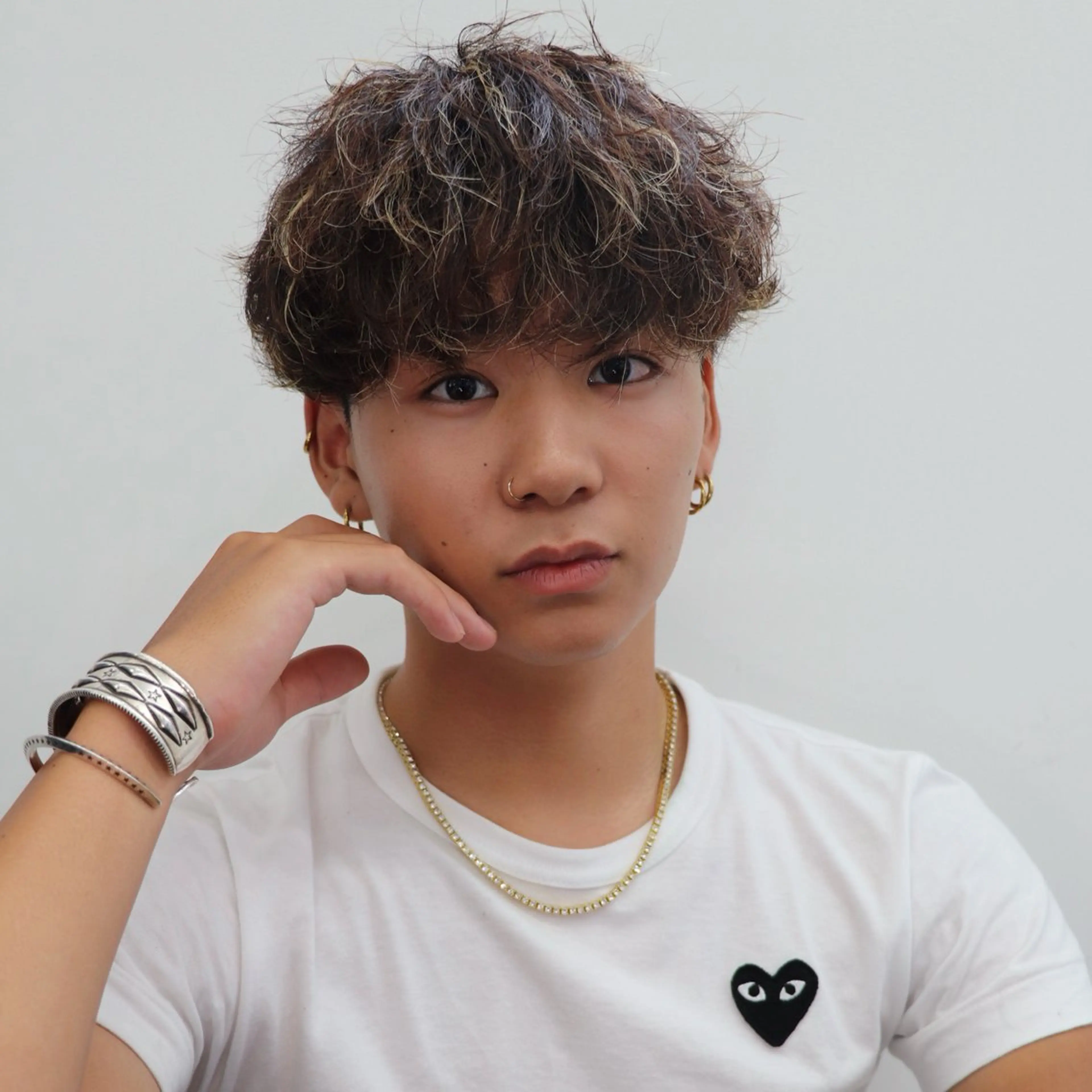 カラー パーマ メンズ 安達 脩人のヘアスタイル