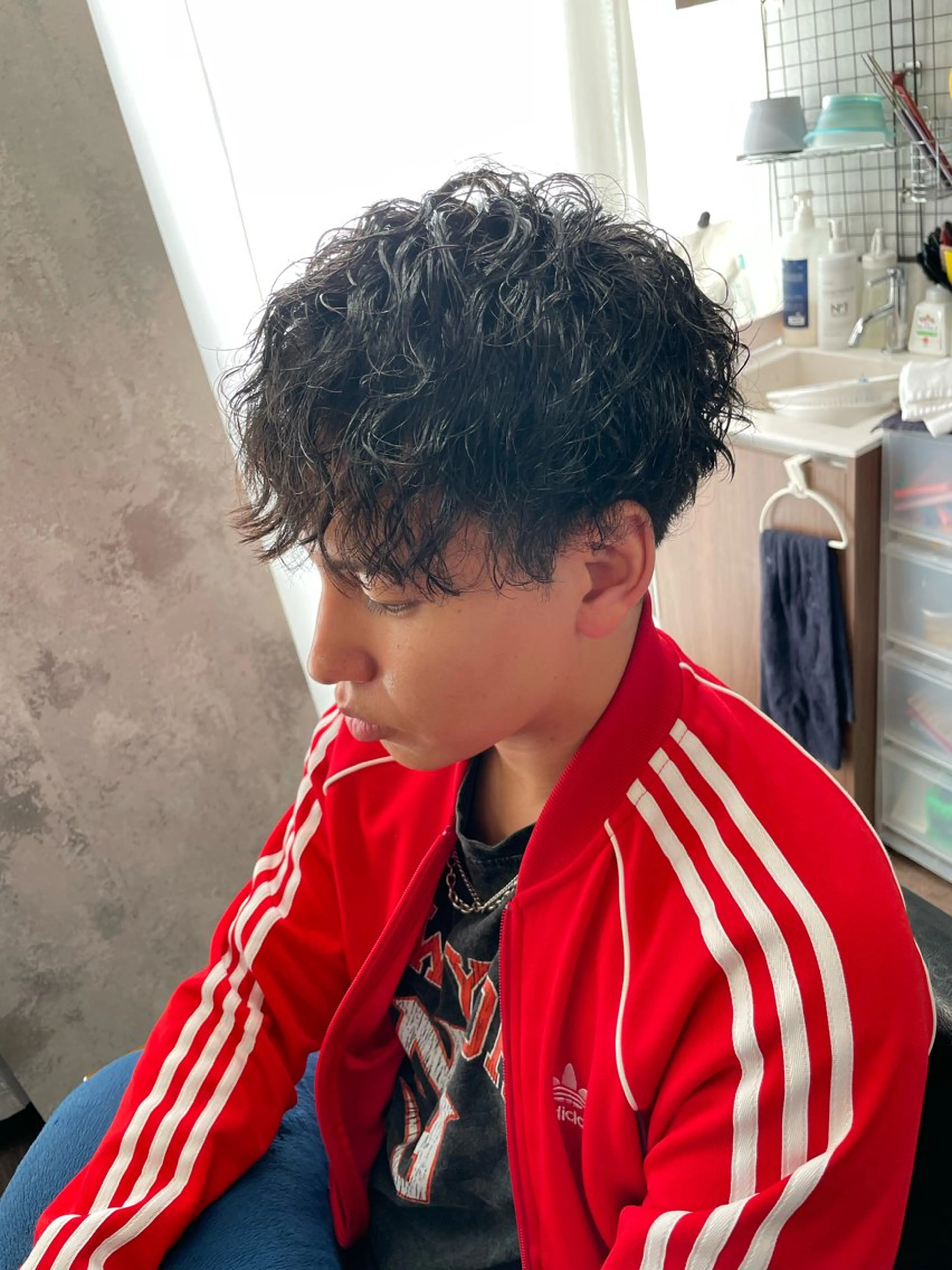 パーマ メンズ Lull (シェアサロンReco VIProom)所属・Lull1人美容室 バレイヤージュのヘアスタイル