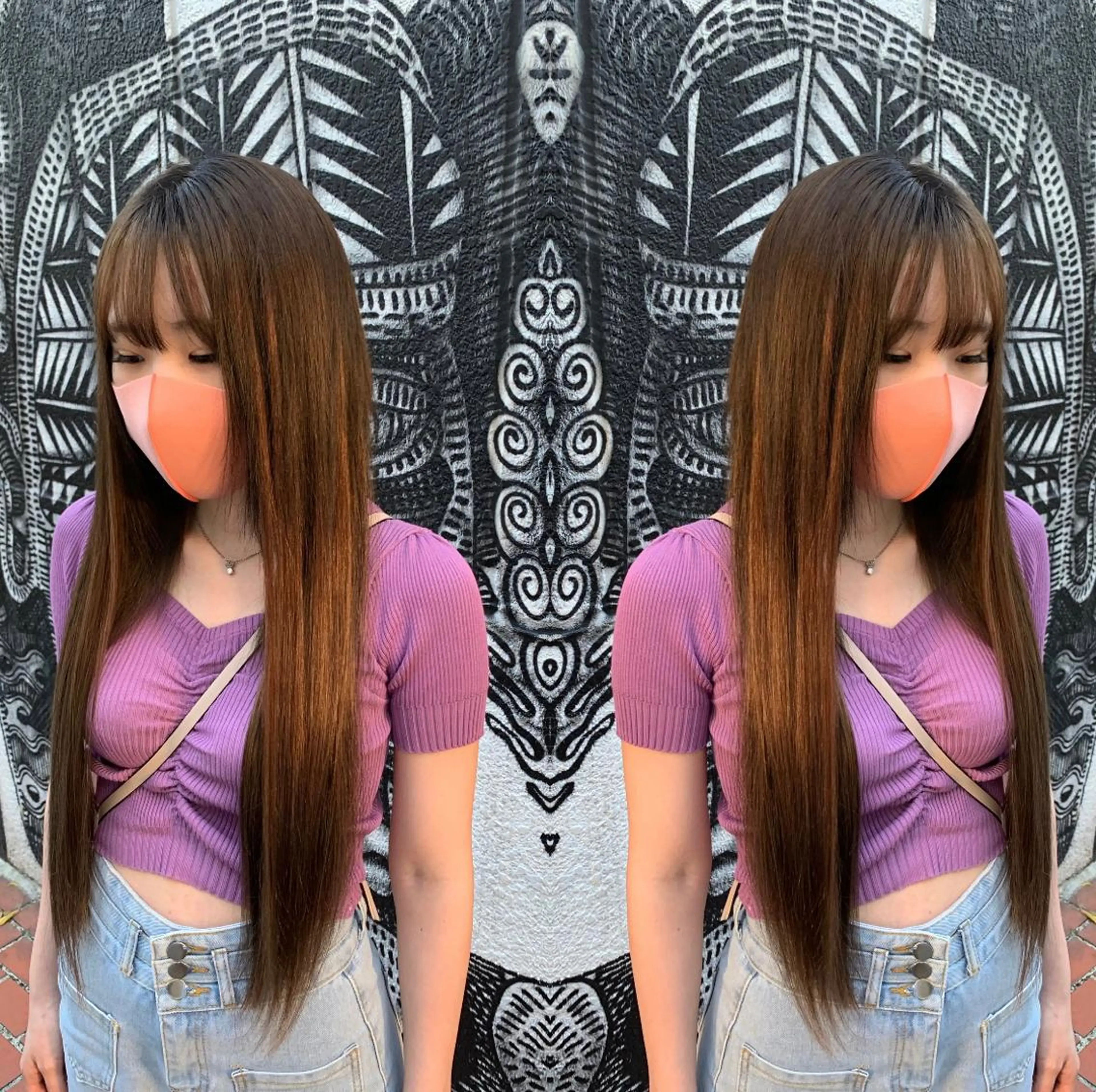 ロング カラー 編み込みエクステ エクステ ロング haco+所属・🌈派手髪エクステ ブレイズ🌈ひろとのヘアスタイル