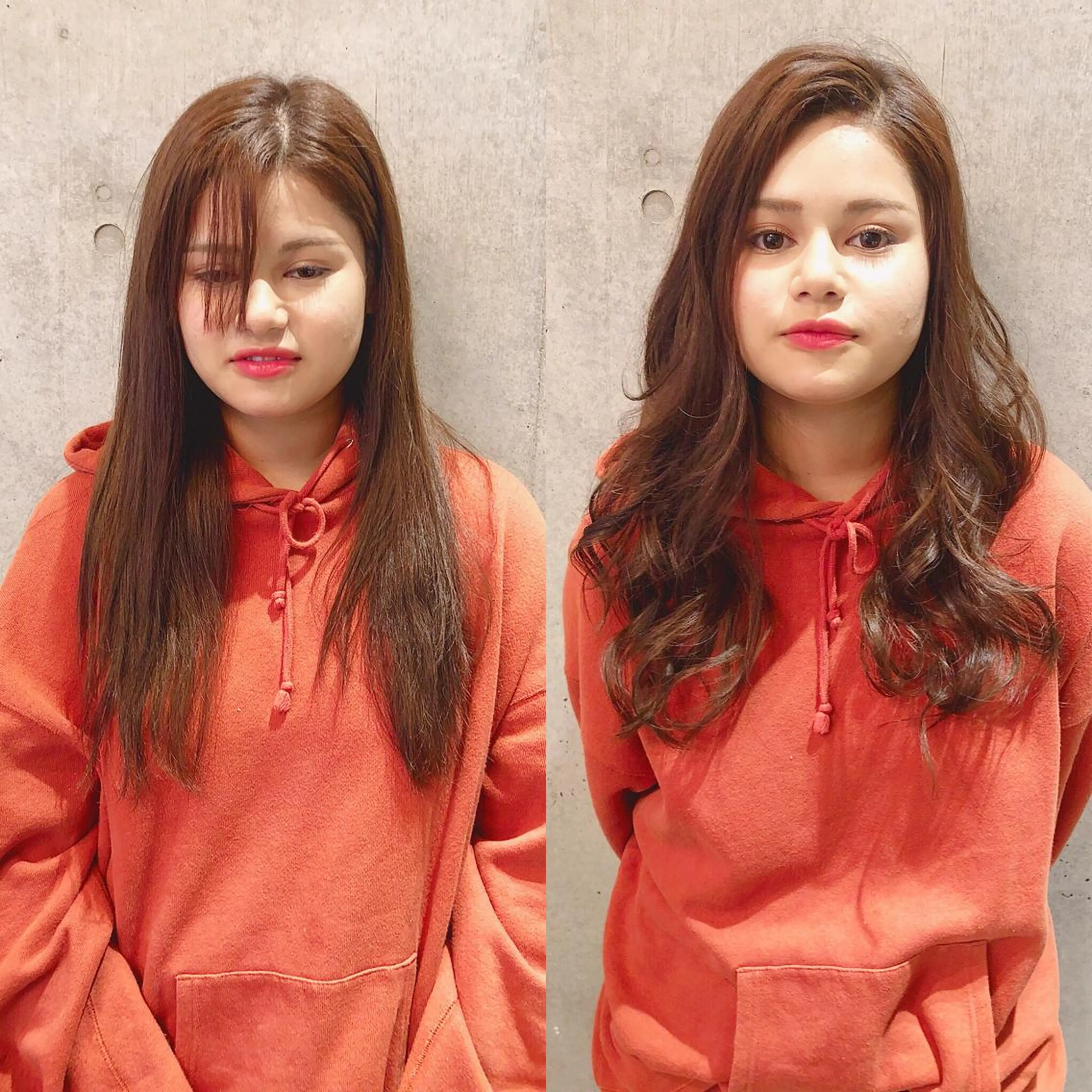 セミロング カラー ヘアアレンジ キッズ ネイル マツエク・マツパ シールエクステ ベージュカラー ブルーカラー ブルージュ ダブルカラー ACHFILO モデル募集のヘアスタイル