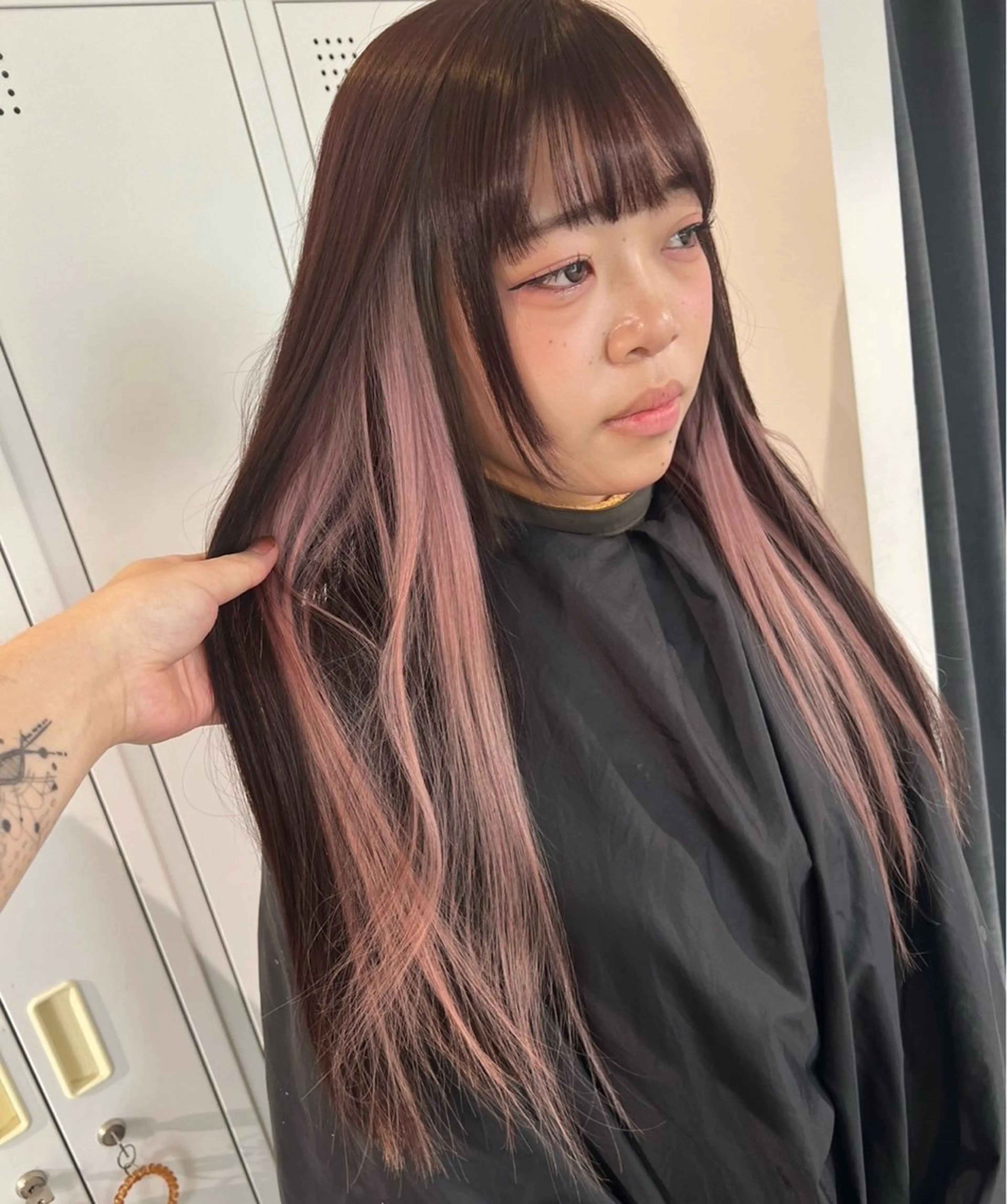 ロング カラー ベージュカラー インナーカラー ピンクカラー ピンクベージュ ヘアカラー トリートメント ROBIN所属・指名数No.1 /NAOYAのヘアスタイル