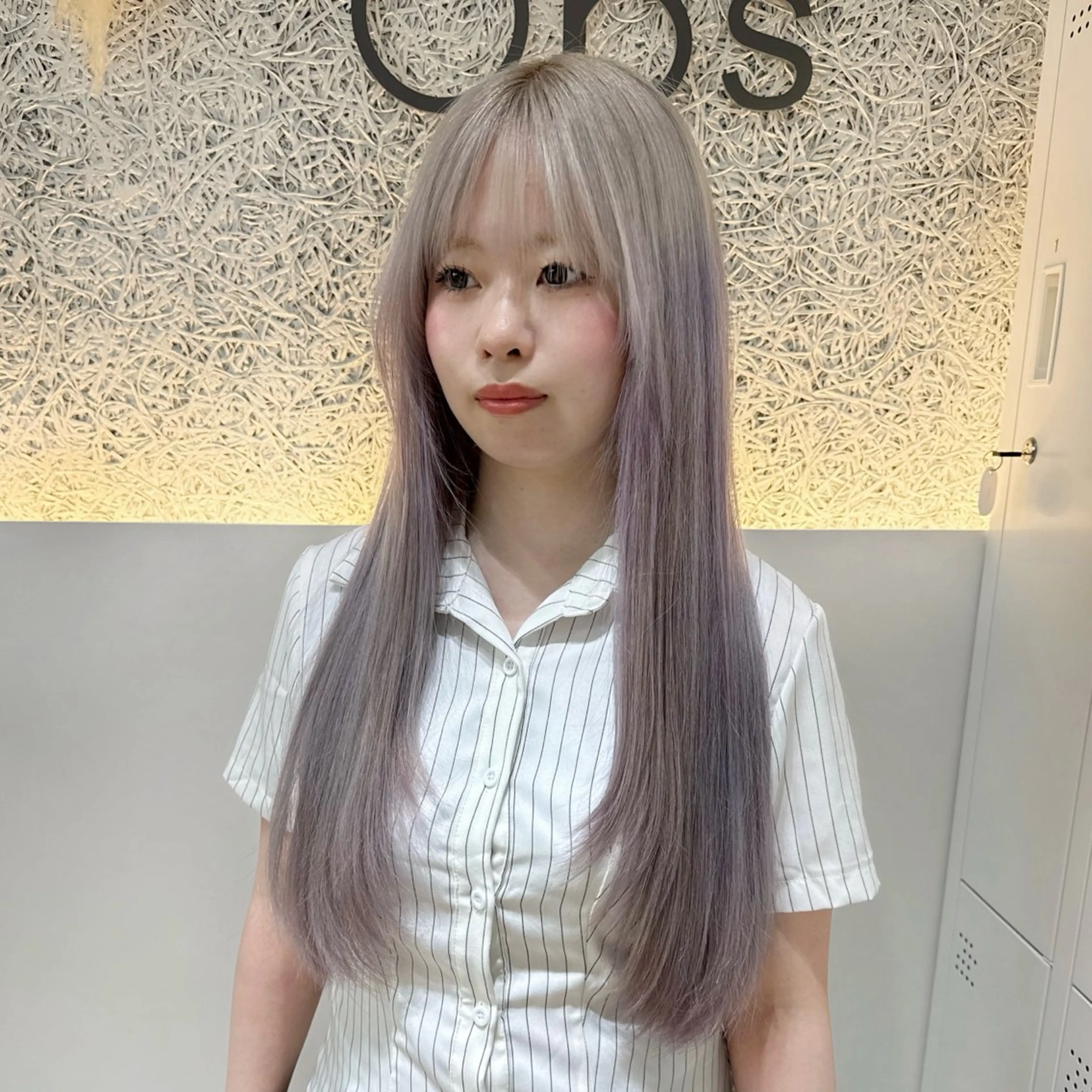 ロング カラー ラベンダーカラー ヘアカラー トリートメント 🌱ブリーチ・透明感 カラー/mapi🦭のヘアスタイル