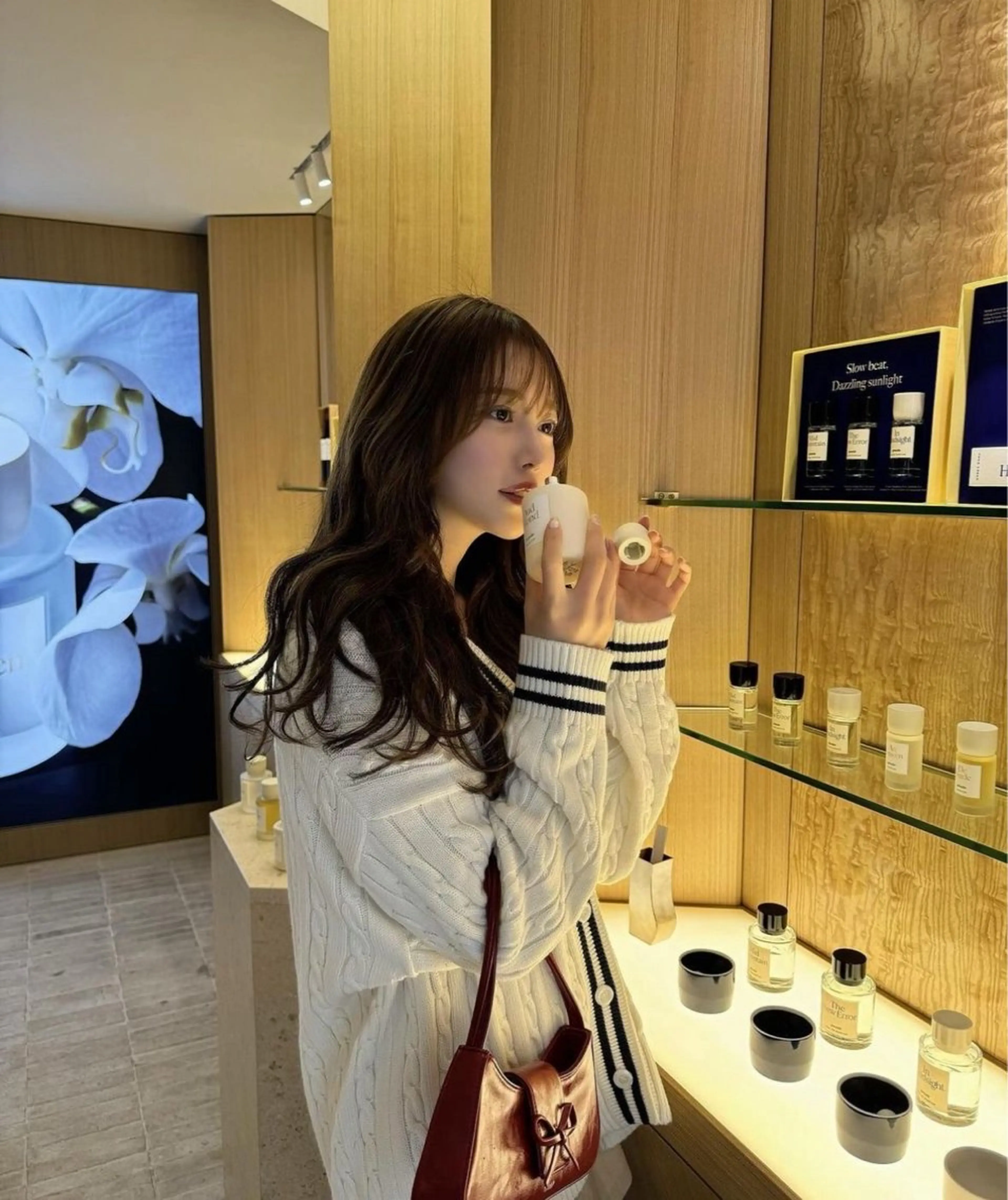 ロング カラー カット ヘアカラー トリートメント 莉乃/縮毛矯正/髪質 改善/艶カラーのヘアスタイル