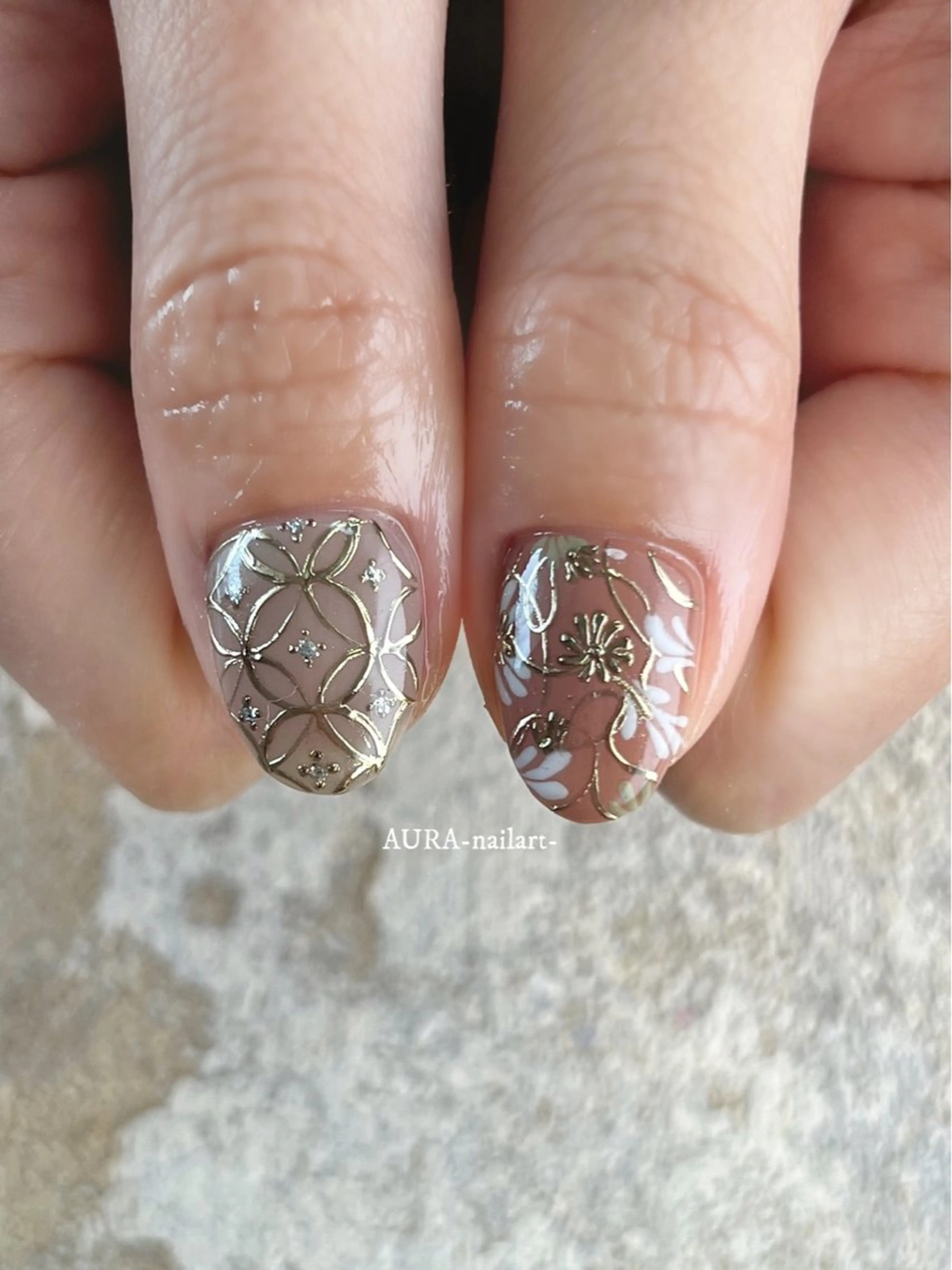 ネイル ハンドネイル AURA nailartのネイルデザイン