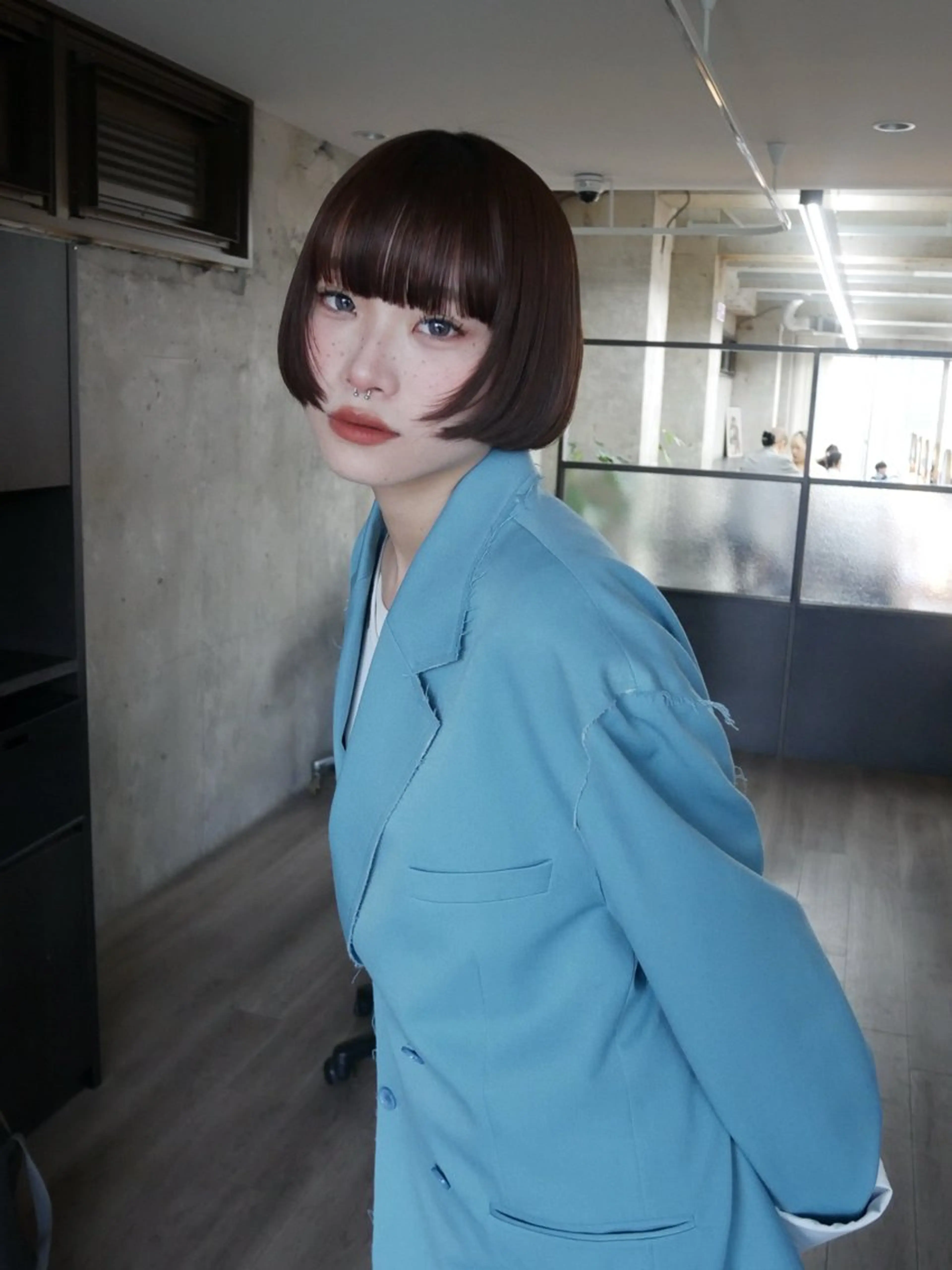 ミディアム カラー ヘアカラー 森田遥奈/透明感カラ ー/似合わせカットのヘアスタイル