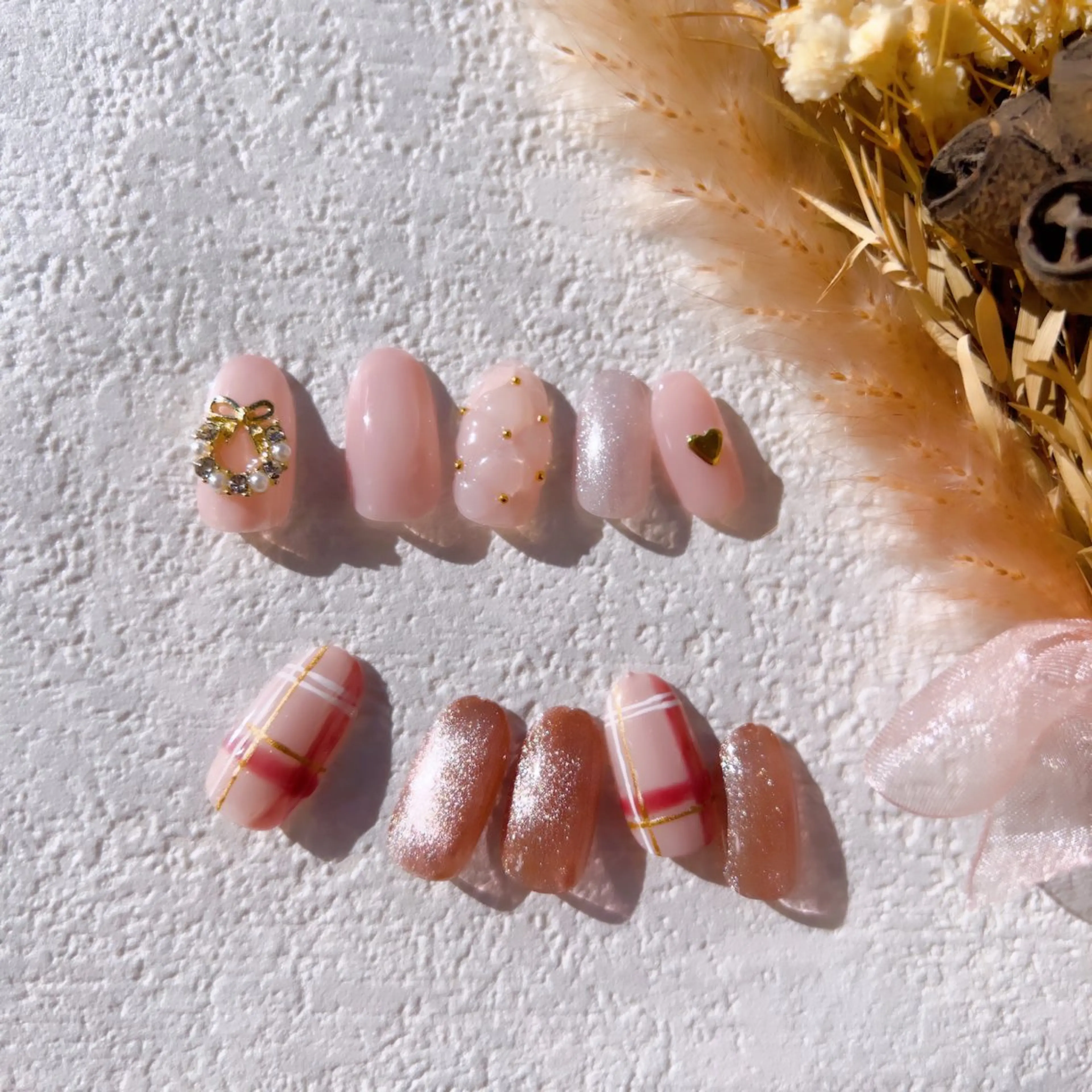 ネイル マグネットネイル 冬ネイル クリスマス 都合 みずきのネイルデザイン