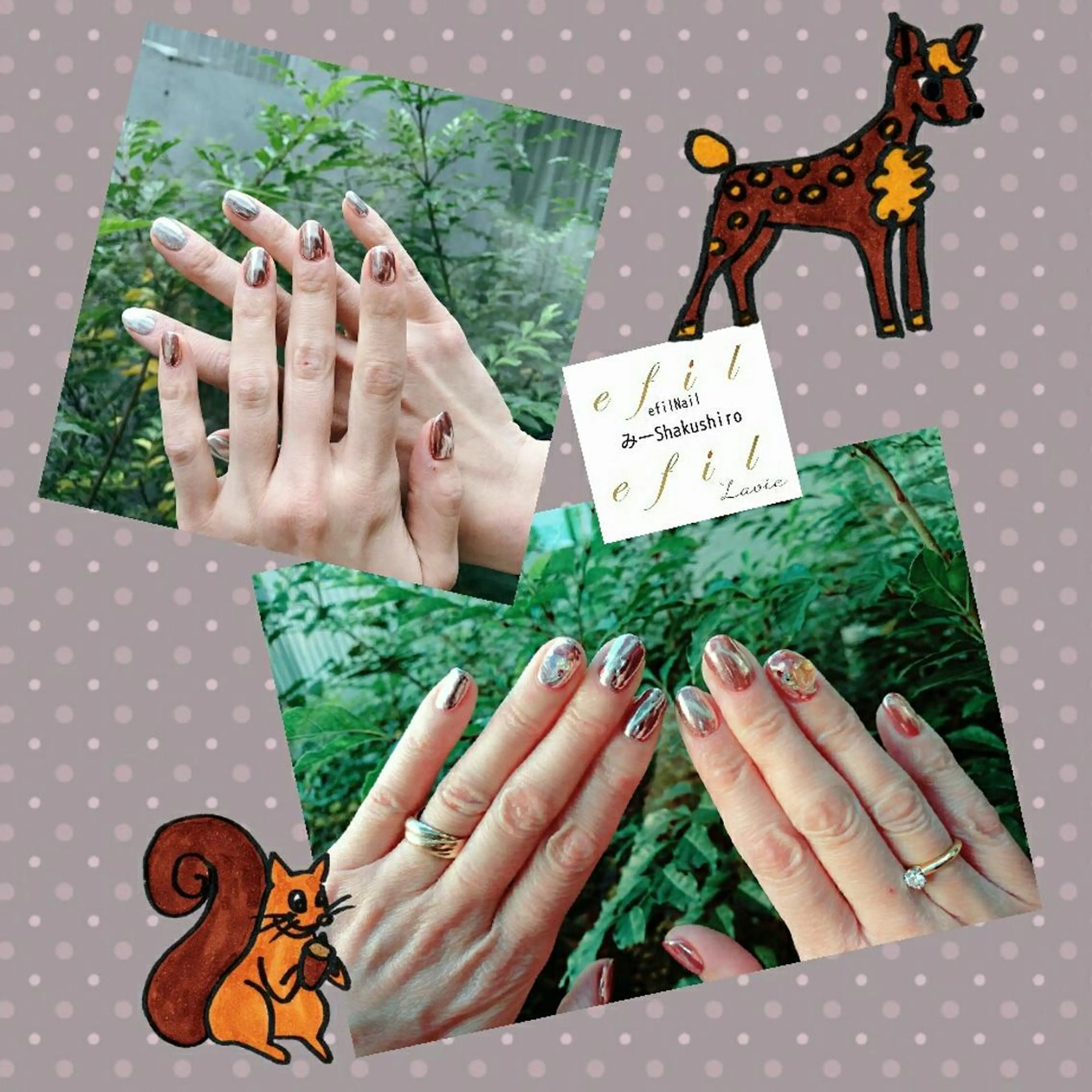 ネイル ミラーネイル 持ち込み みー shakushiroのネイルデザイン