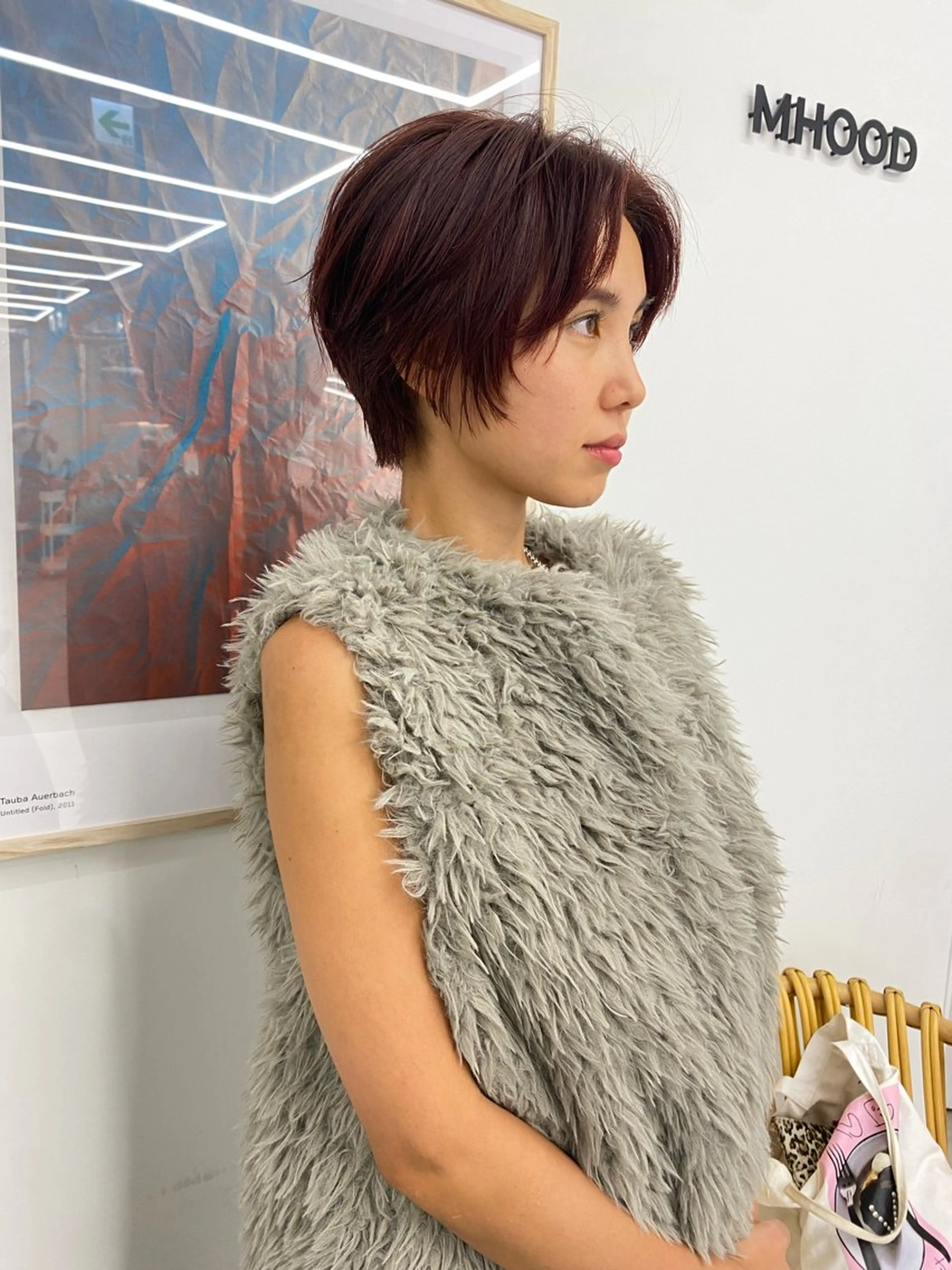 ショート カラー ボルドーカラー ヘアカラー ボブ/ハイトーン REINAのヘアスタイル