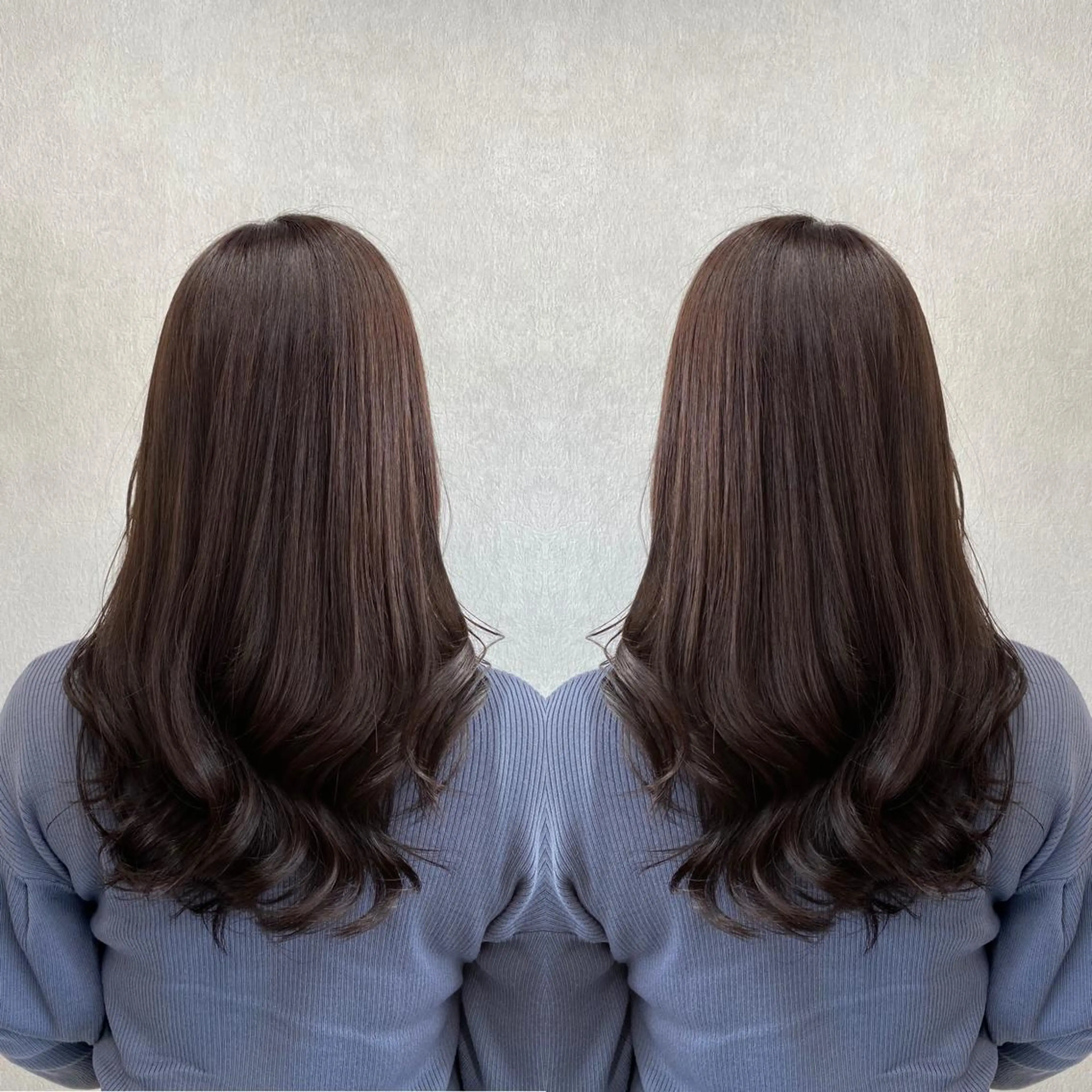 ロング カラー アッシュ ラベンダーカラー ラベンダーアッシュ カット トリートメント tocca 💜石田愛結💜のヘアスタイル