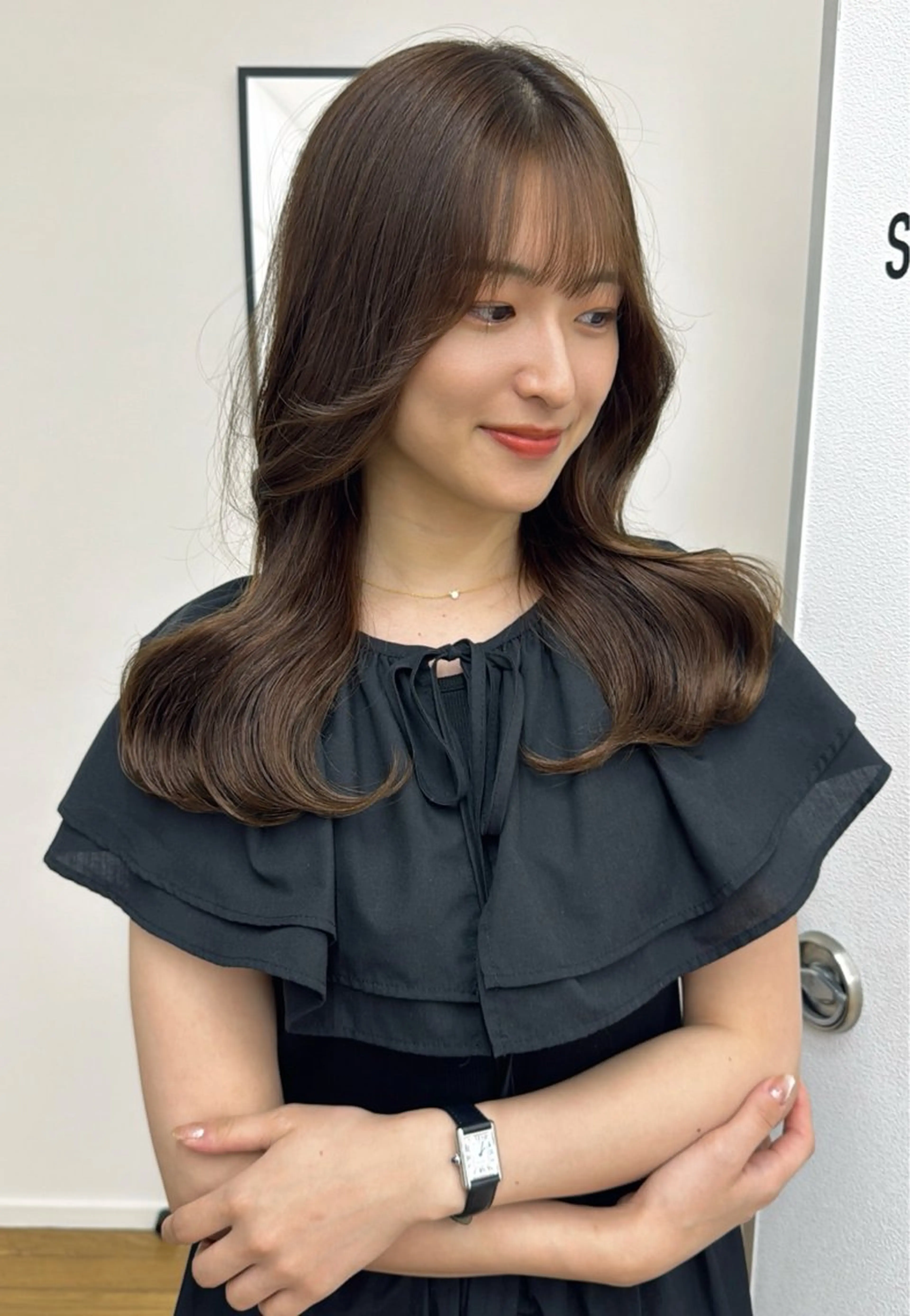 ミディアム カラー ヘアアレンジ 切りっぱなしボブ ショートボブ ベージュカラー ブリーチ ケアブリーチ カット ヘアカラー トリートメント GiseL天神カラー 髪質改善/ブリーチのヘアスタイル