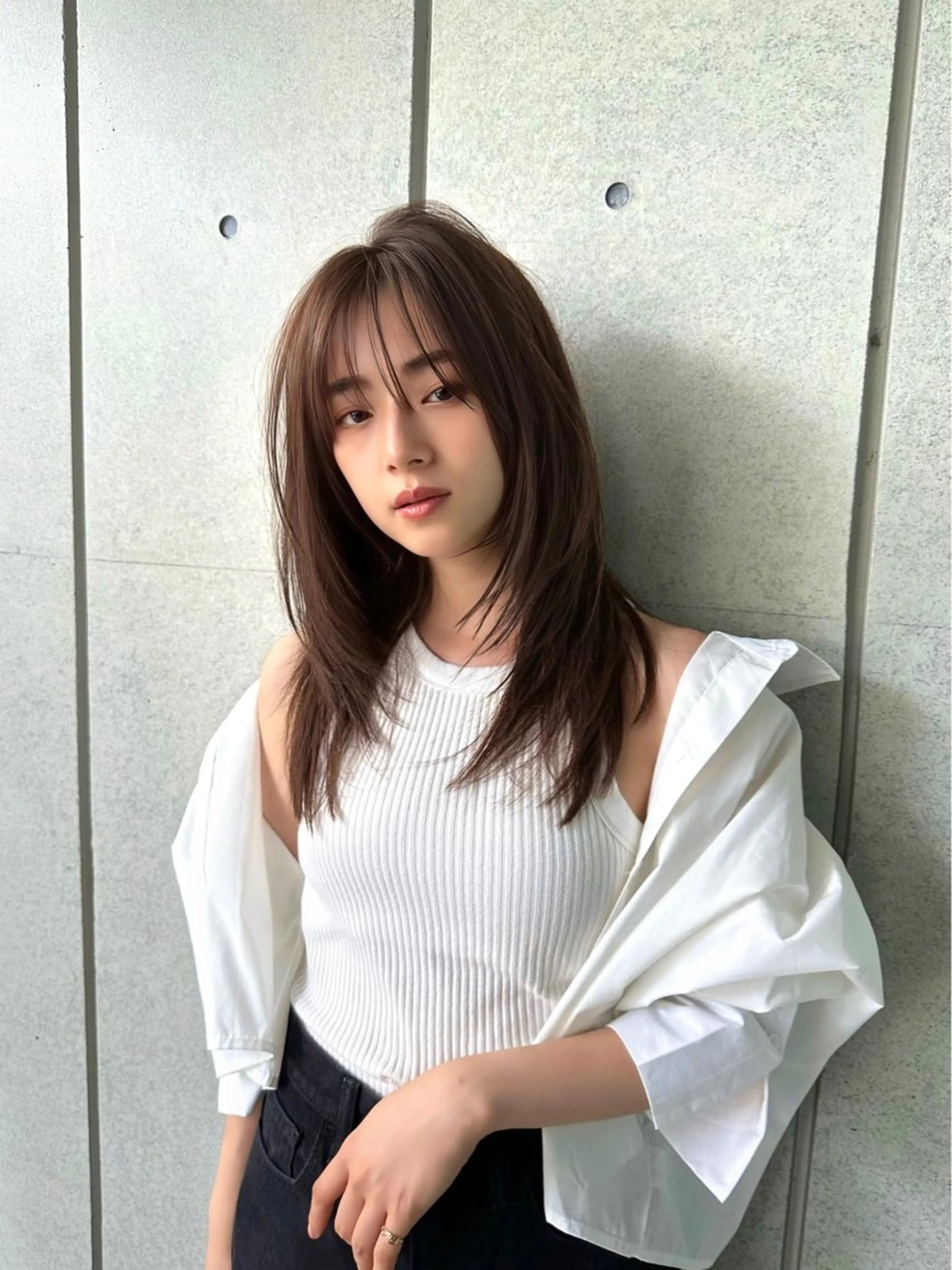 セミロング レイヤーカット LEANE THE TOKYO所属・大人レイヤー 🍃外苑前/荒谷進介のヘアスタイル