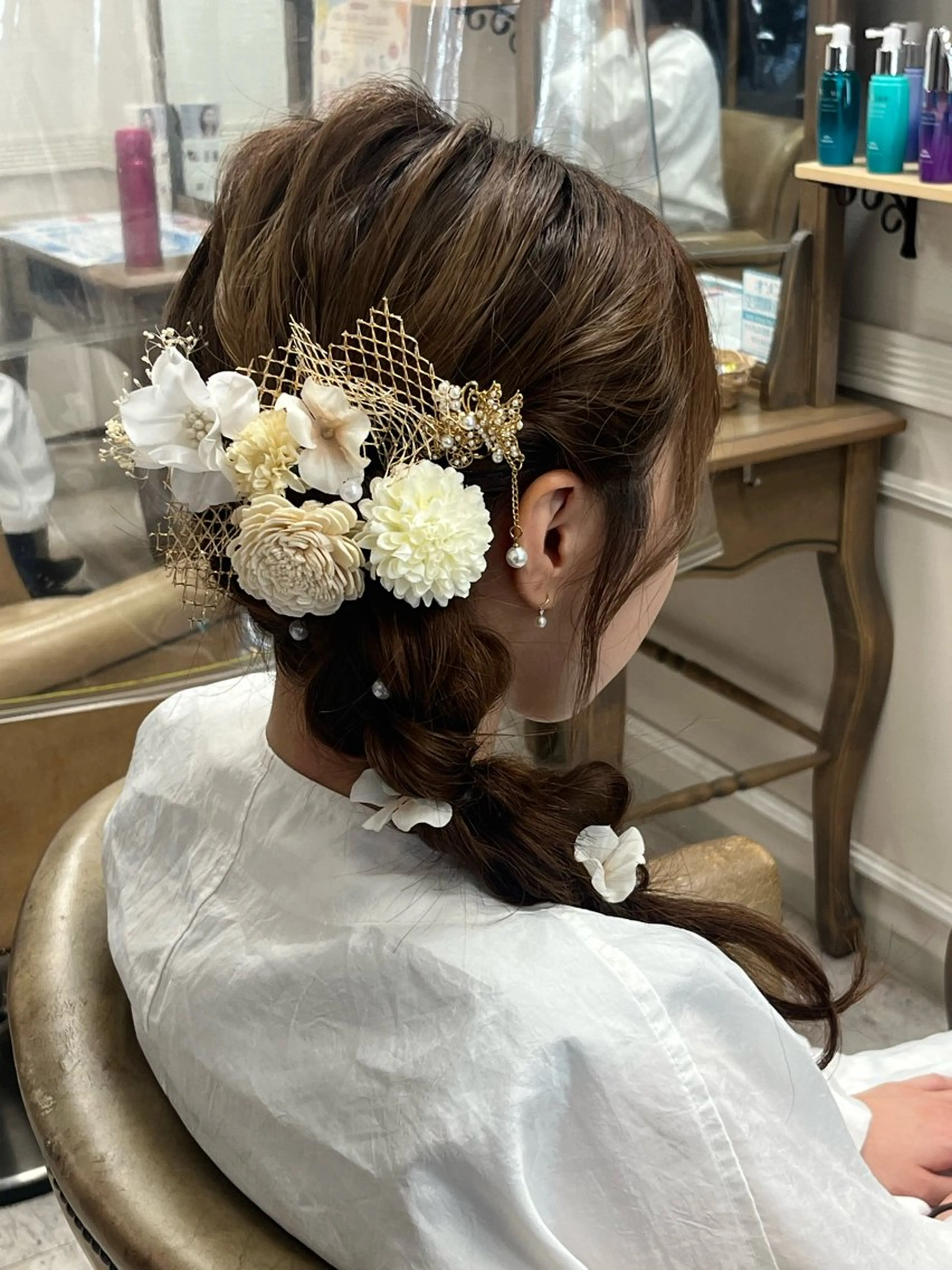 ロング 浴衣 中村 由布紀のヘアスタイル