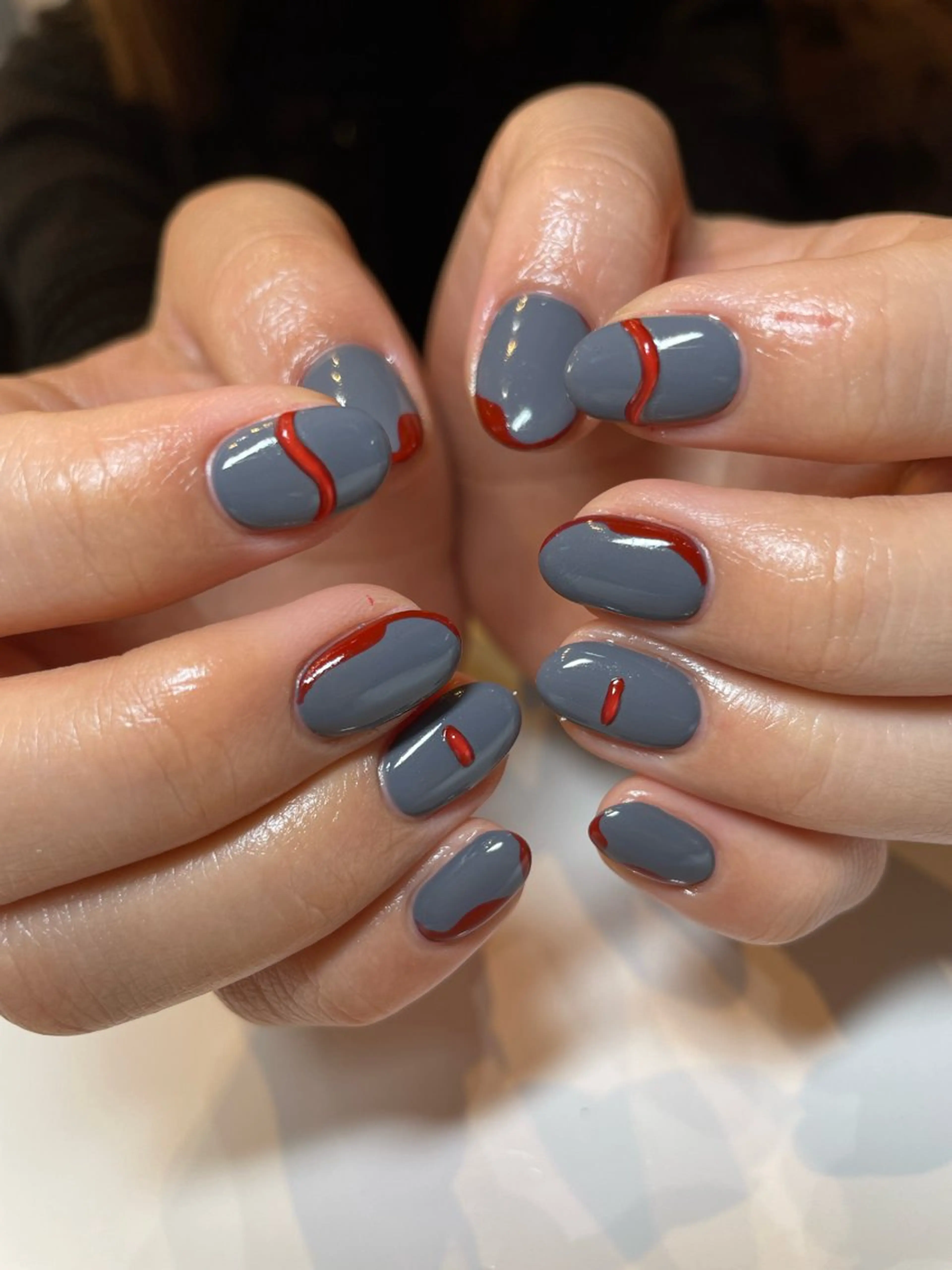 ネイル ハンドネイル ニュアンス🥀個性派 MIYU🪅のネイルデザイン