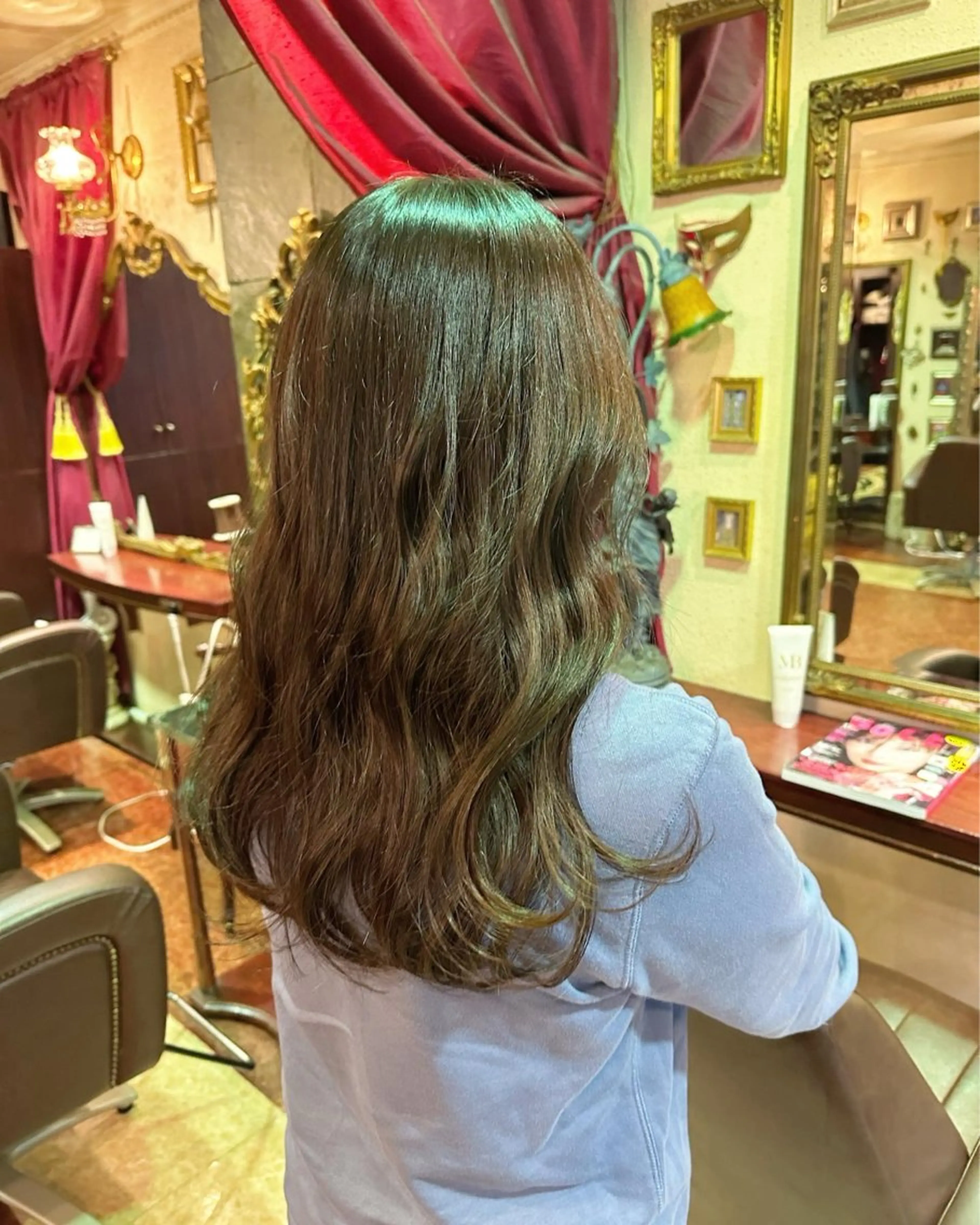 ロング カラー アディクシーカラー ベージュカラー ブリーチ 透明感カラー グレージュ カット ヘアカラー トリートメント 【レイヤー/韓国風 /髪質改善】RINのヘアスタイル