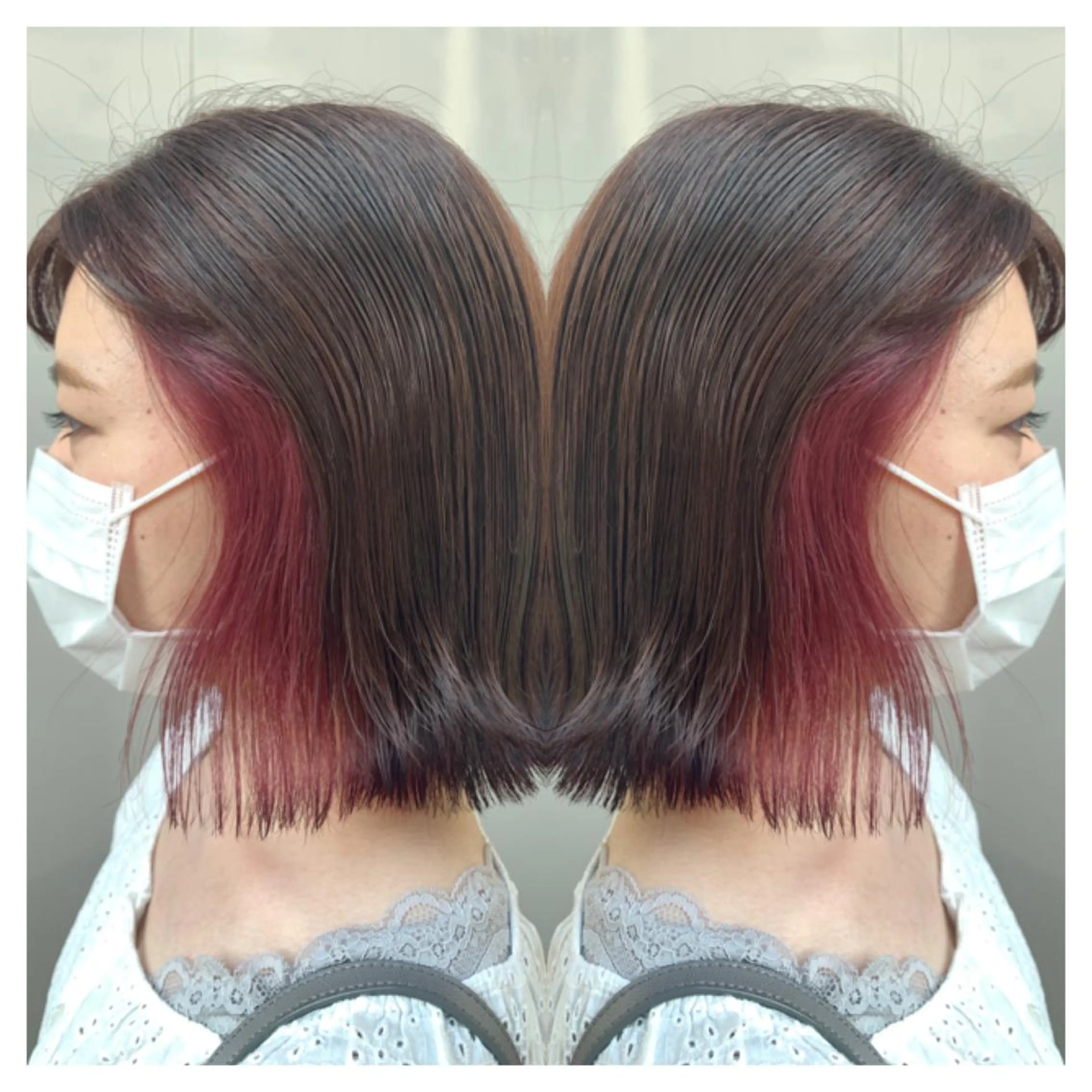 ミディアム カラー ヘアカラー トリートメント 村山 茉衣のヘアスタイル