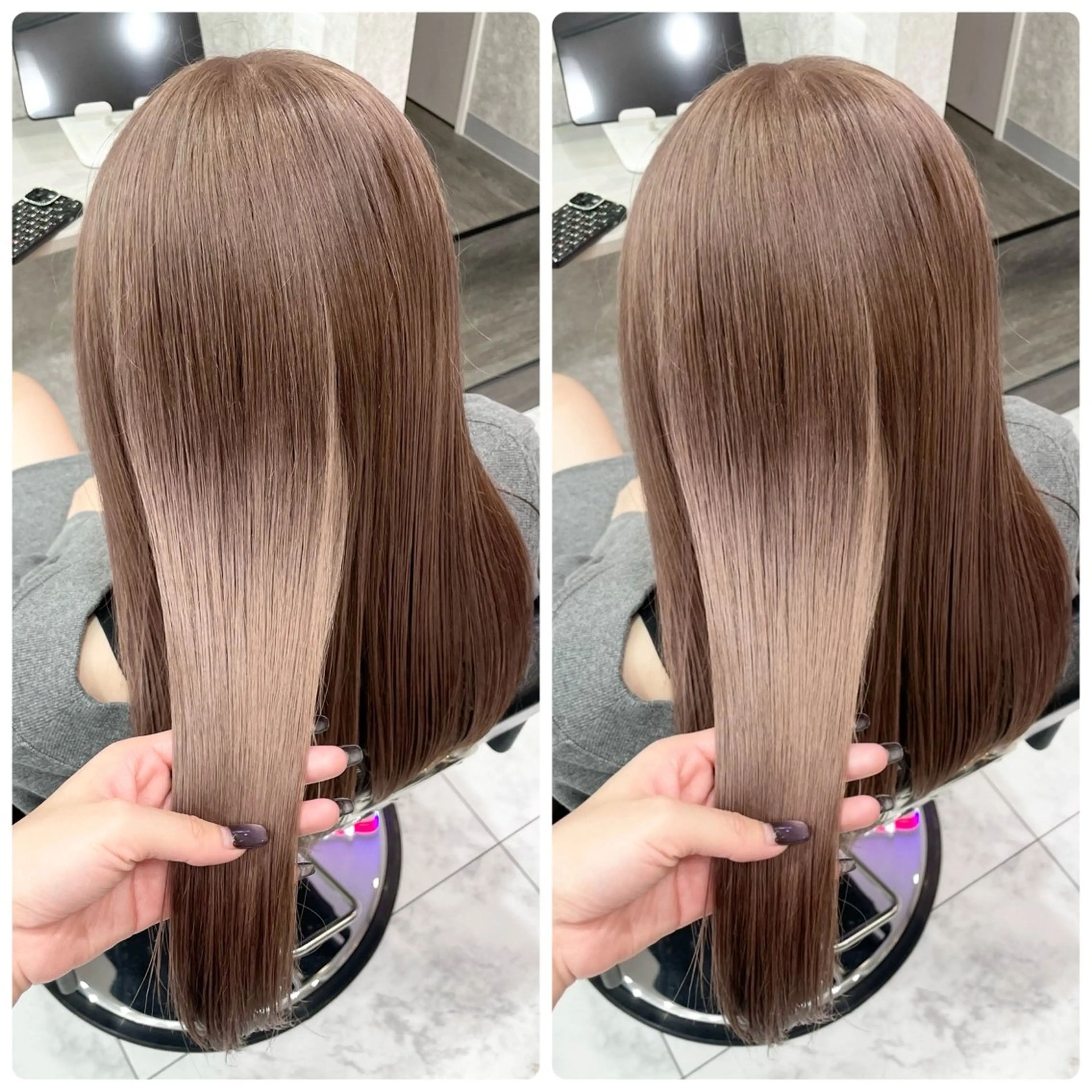 セミロング ヘアカラー 🦋ハイトーン🦋 石山 希理🦋のヘアスタイル