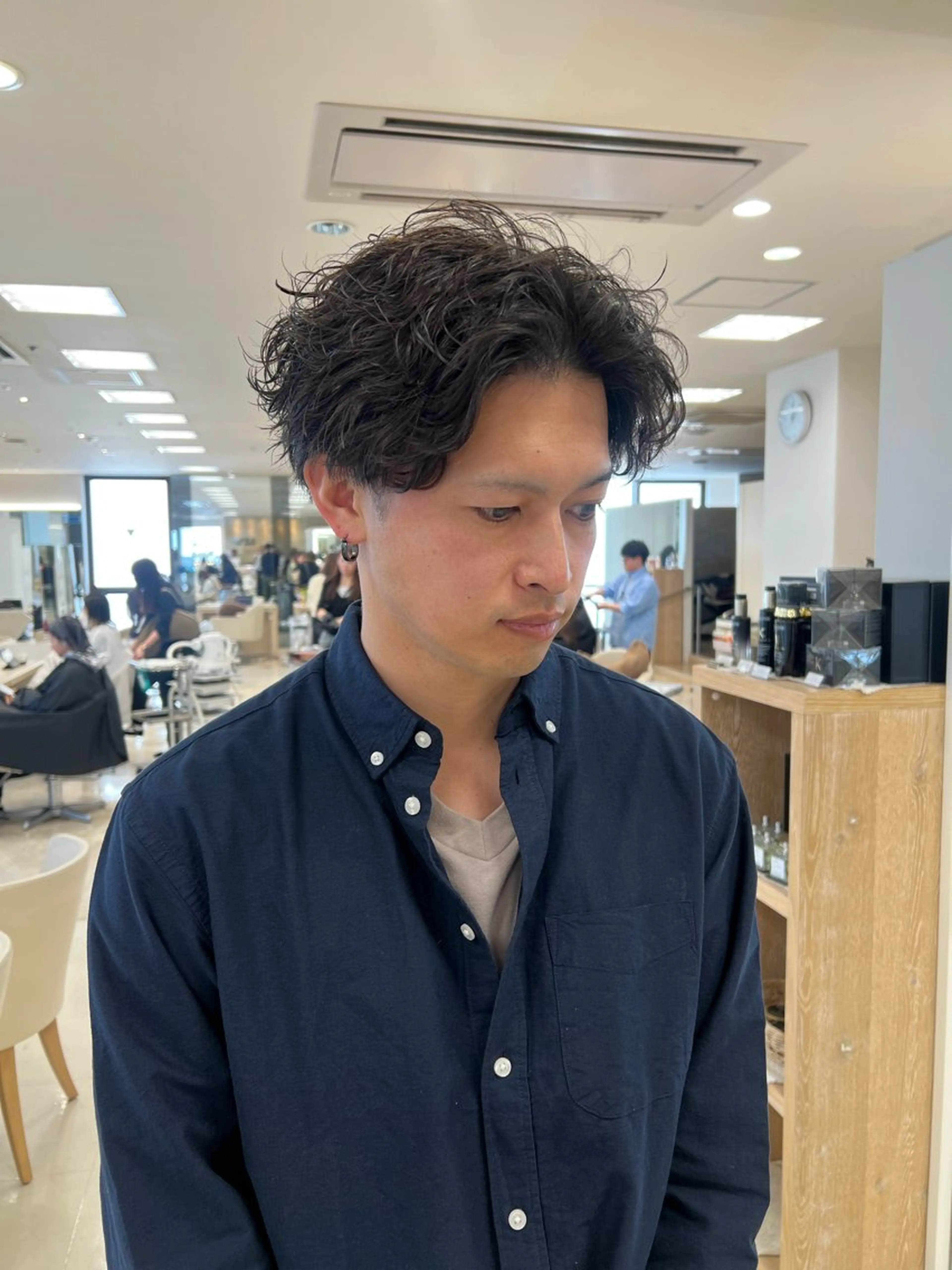 ショート パーマ メンズ カット パーマ トリートメント ヘアセット ハイトーン/ウルフ /レイヤー/坂野幸伸のヘアスタイル