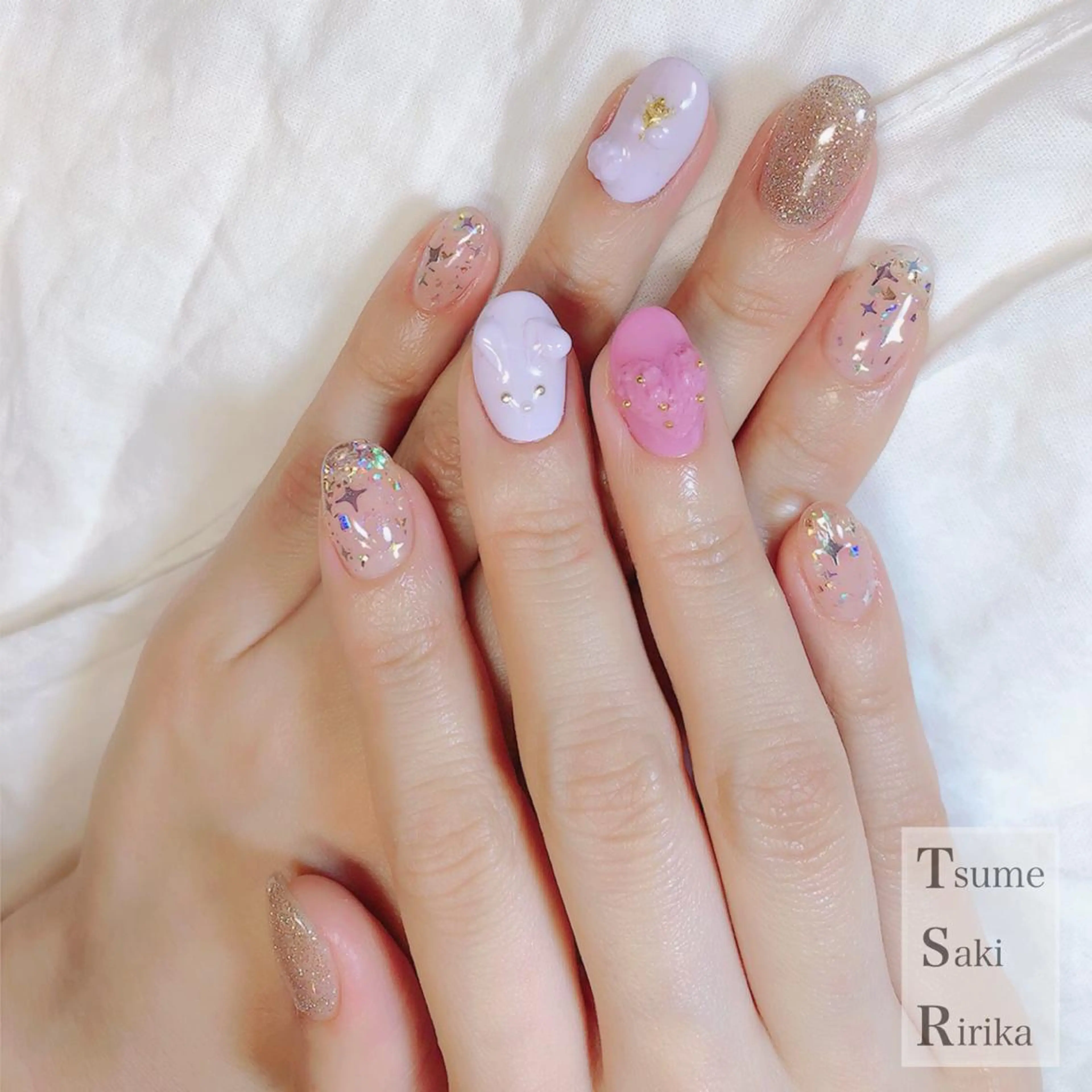 ネイル フットネイル 爪咲 りり花のネイルデザイン