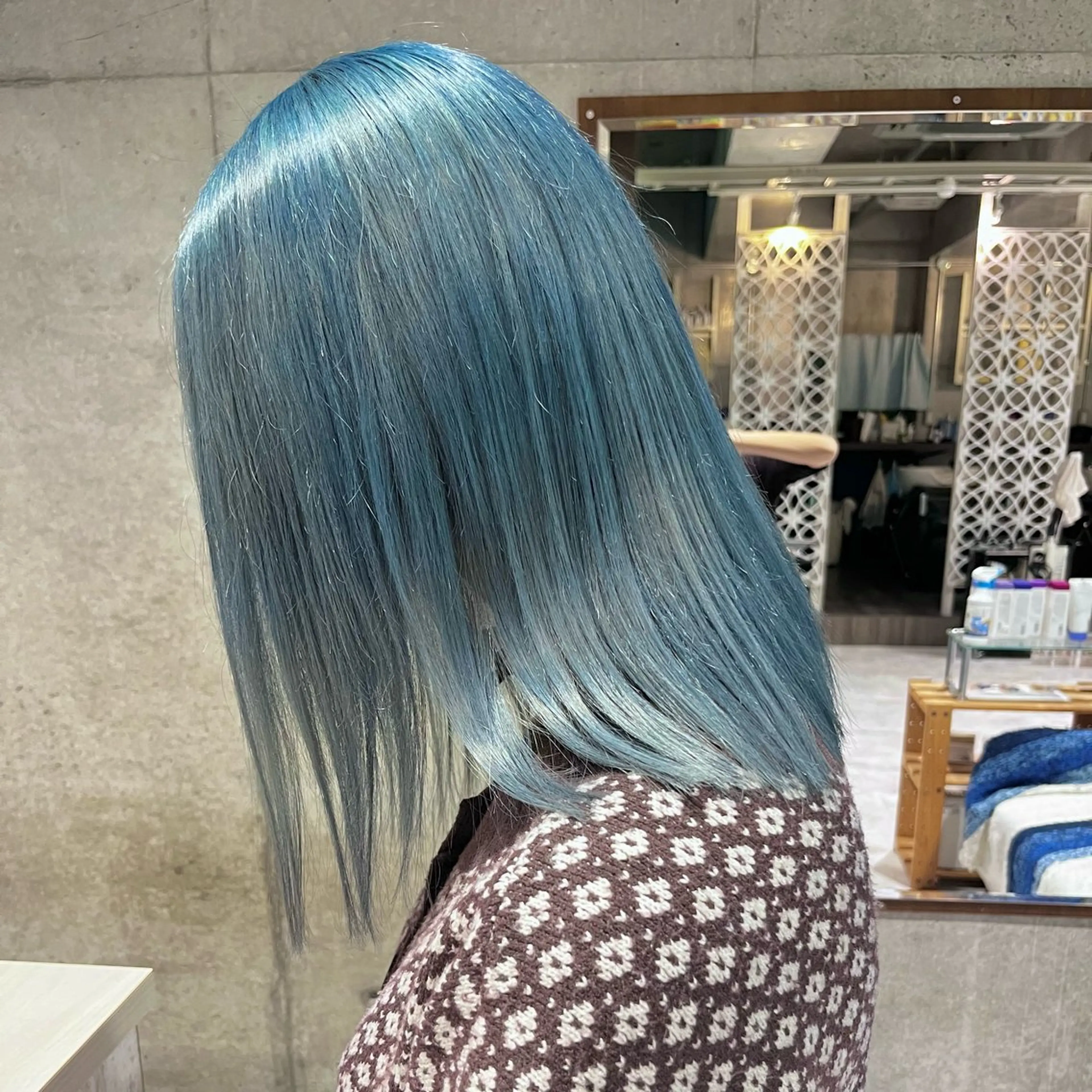 ミディアム カラー カット ヘアカラー トリートメント ras hairdesign所属・心斎橋 ママ美容師 笹 友加里のヘアスタイル