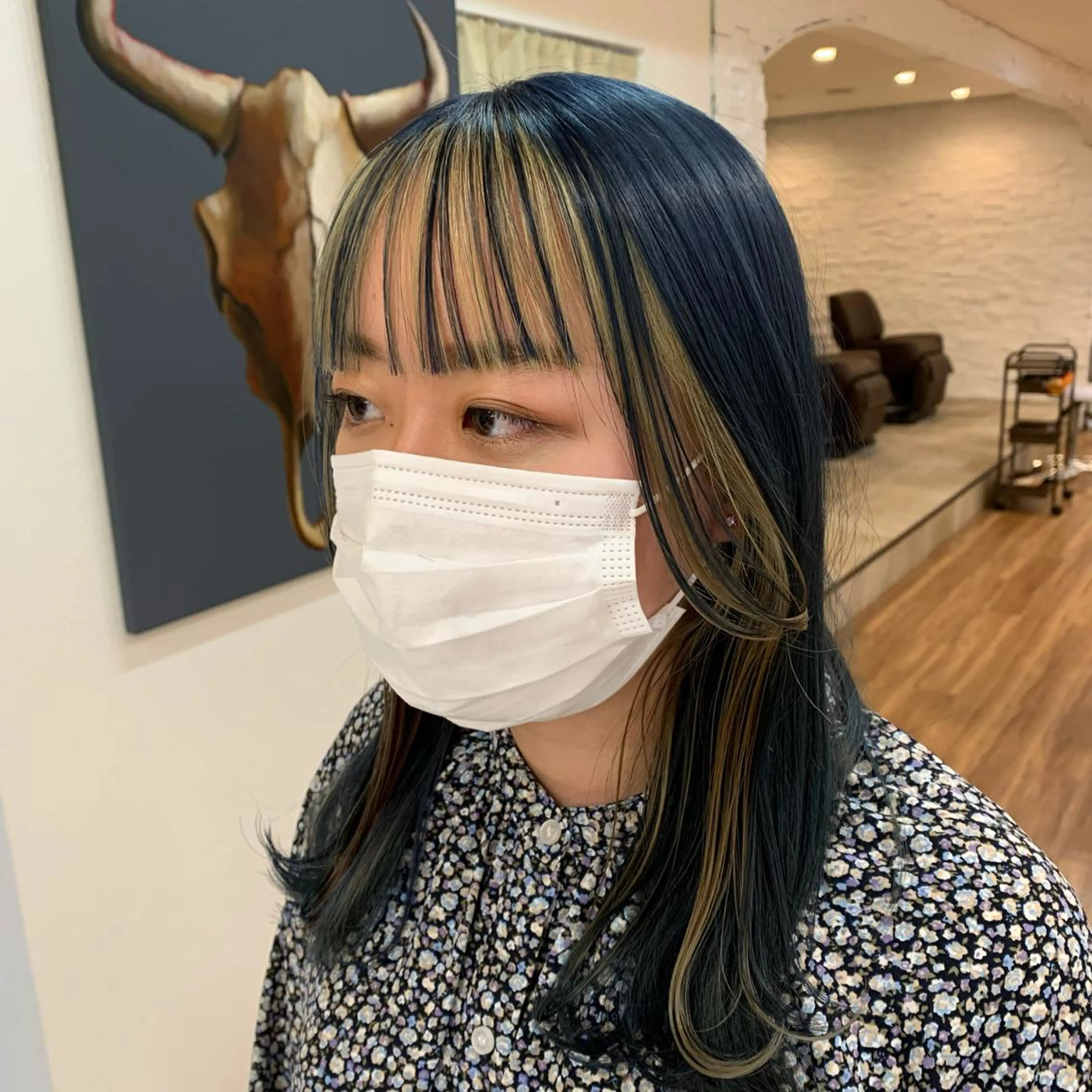 ロング カラー ミストバング  フェイスフレーミング 【韓国風くびれヘア】 joule小木曽輝のヘアスタイル